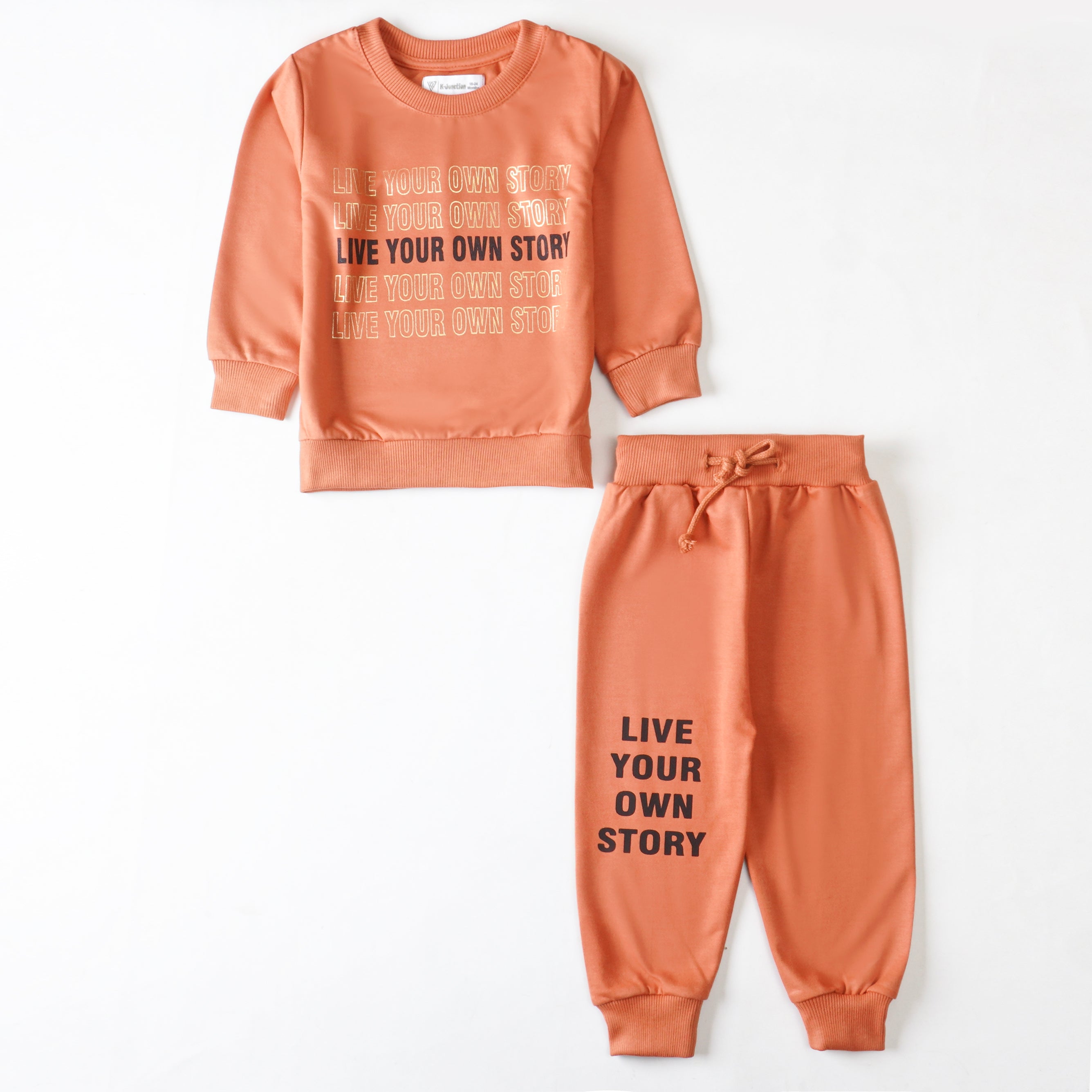 Girls Terry Printed Full Sleeve Suit
