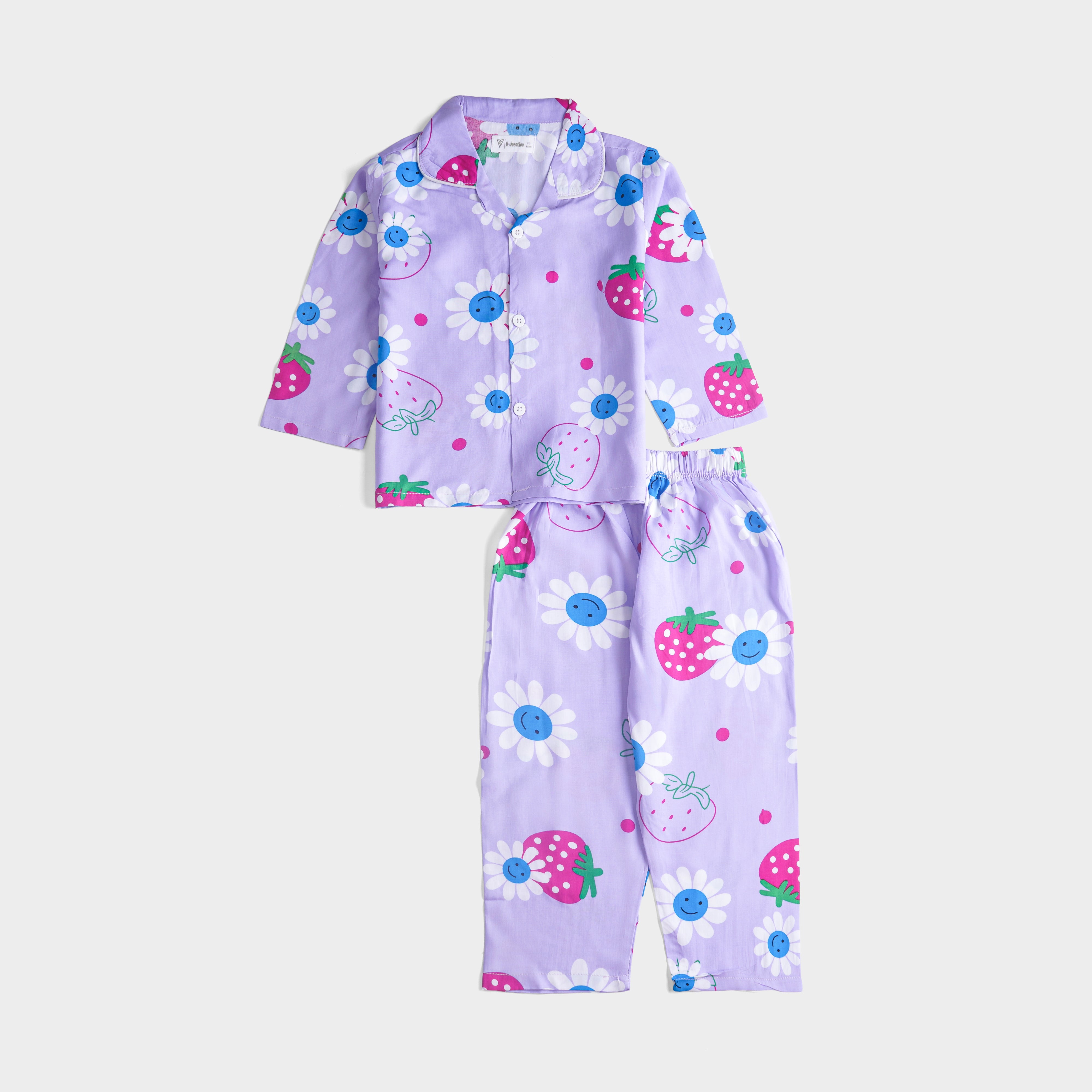 Girls Viscous Night Suit Full Sleeves