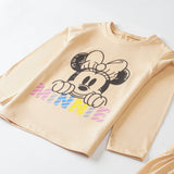 Girls Printed Full Sleeve Suit (Minnie-Mickey)