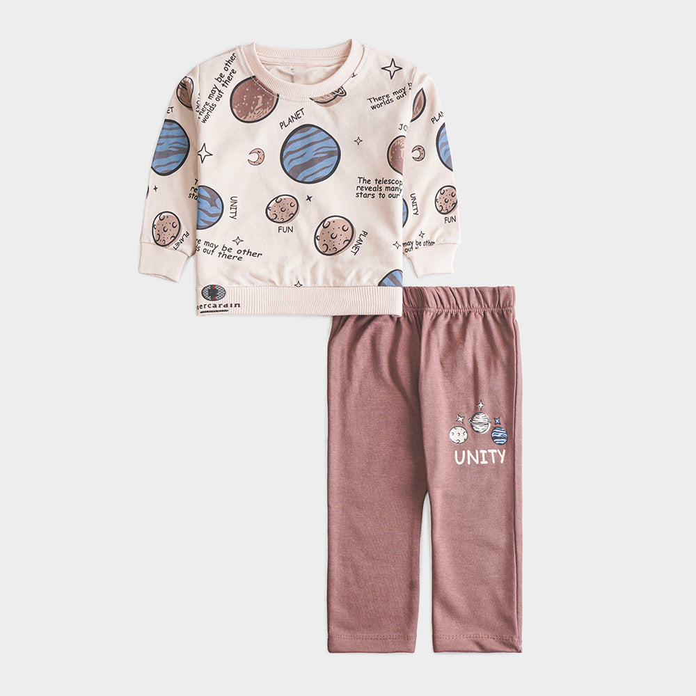 Boys 2 Pcs Suit – Brown, Dark Green & Skin Winter Outfit Set (6-9 & 9-12 Months)