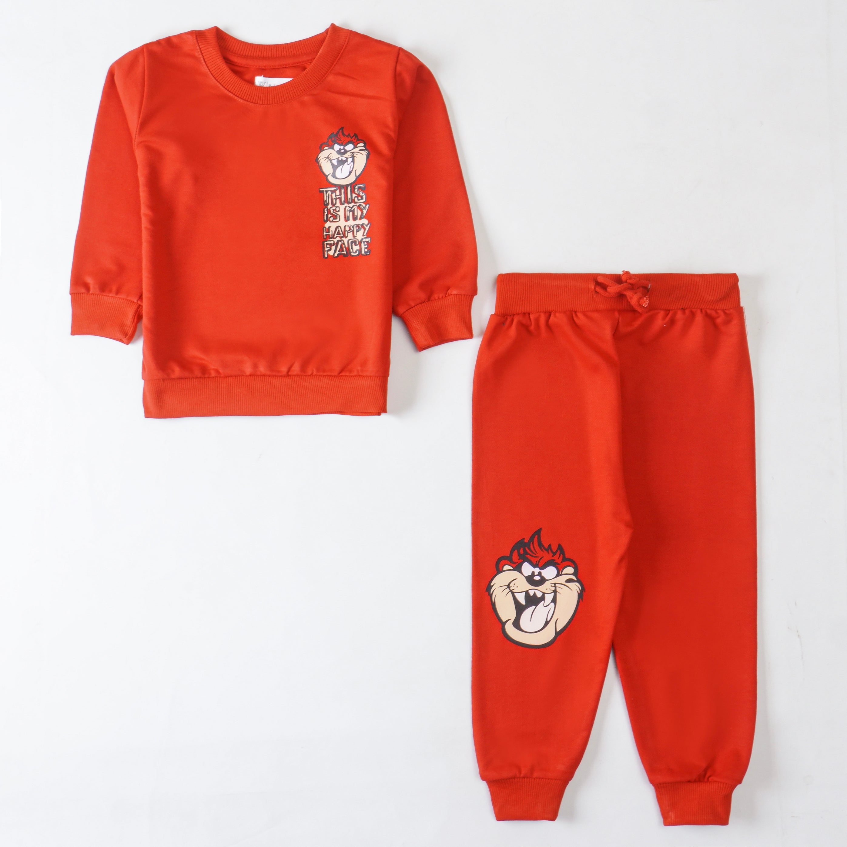 Boys Terry Printed Full Sleeve Suit