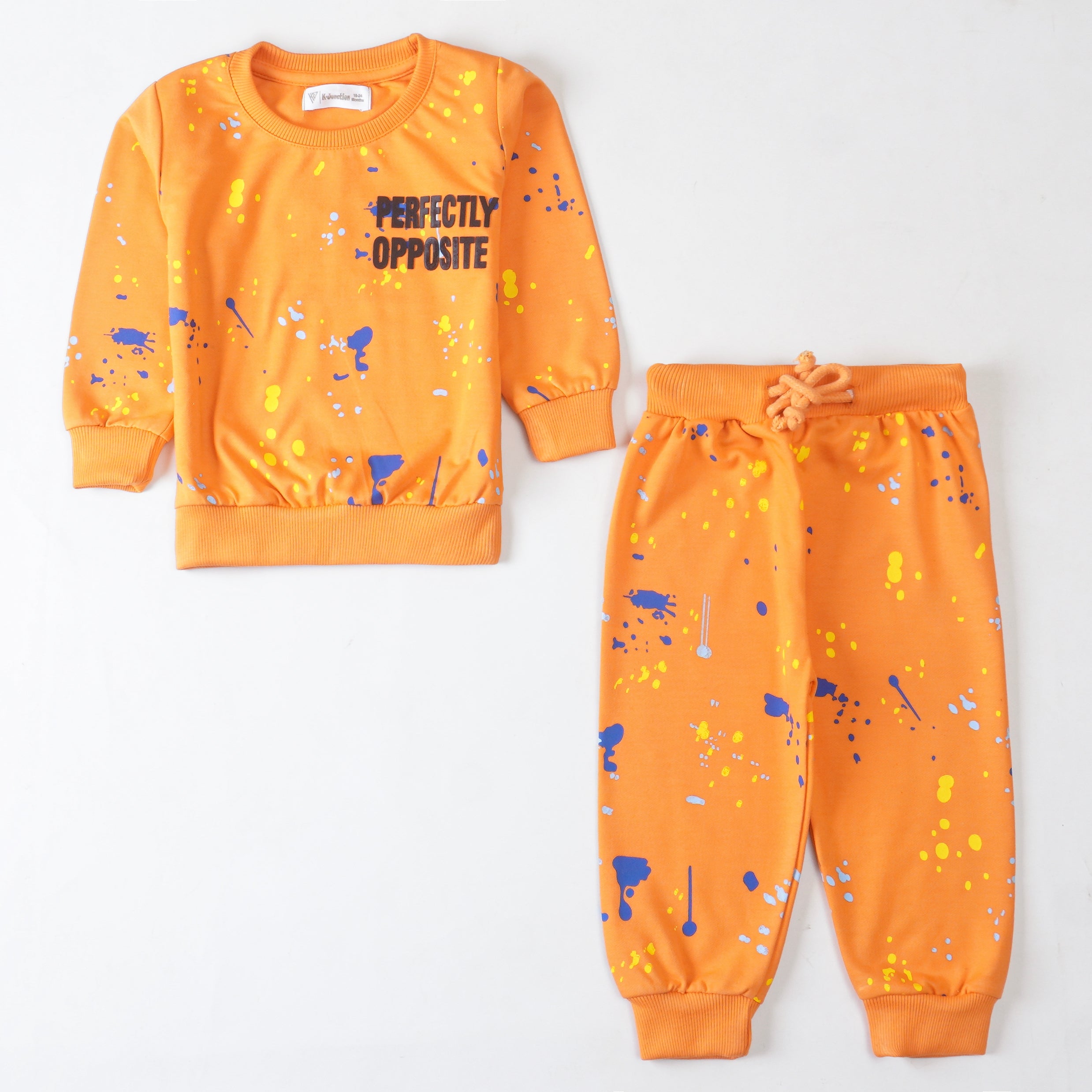 Boys Terry Printed Full Sleeve Suit