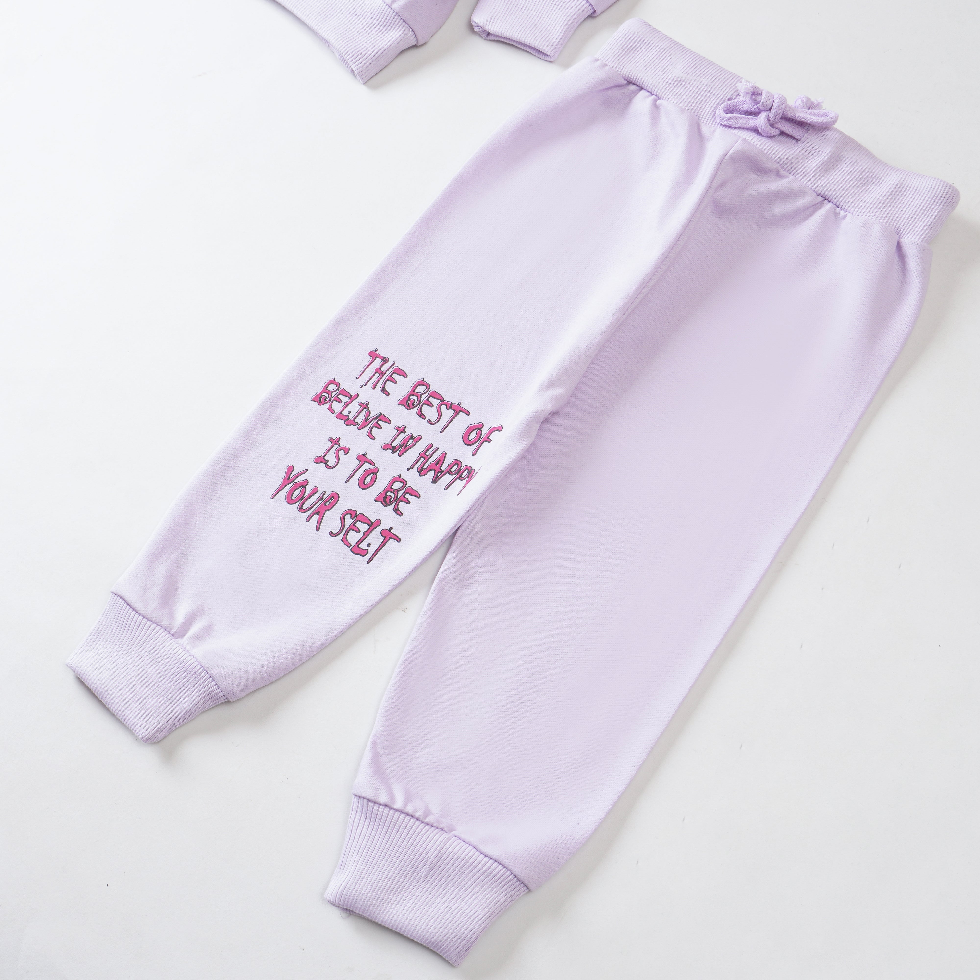 Girls Terry Printed Full Sleeve Suit