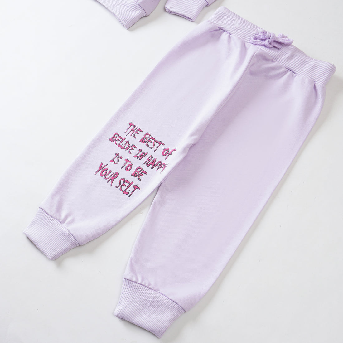 Girls Terry Printed Full Sleeve Suit