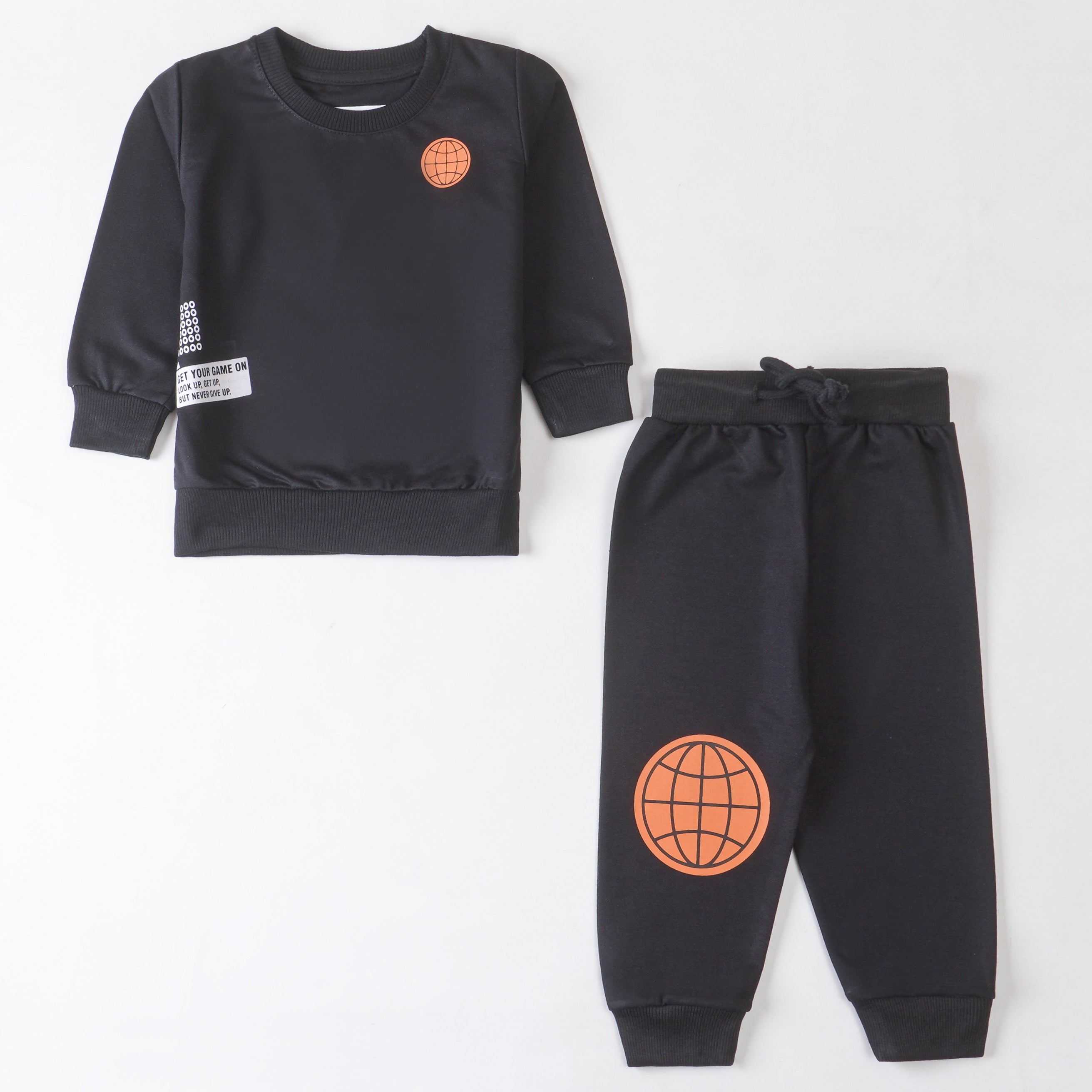 Boys Terry Printed Full Sleeve Suit