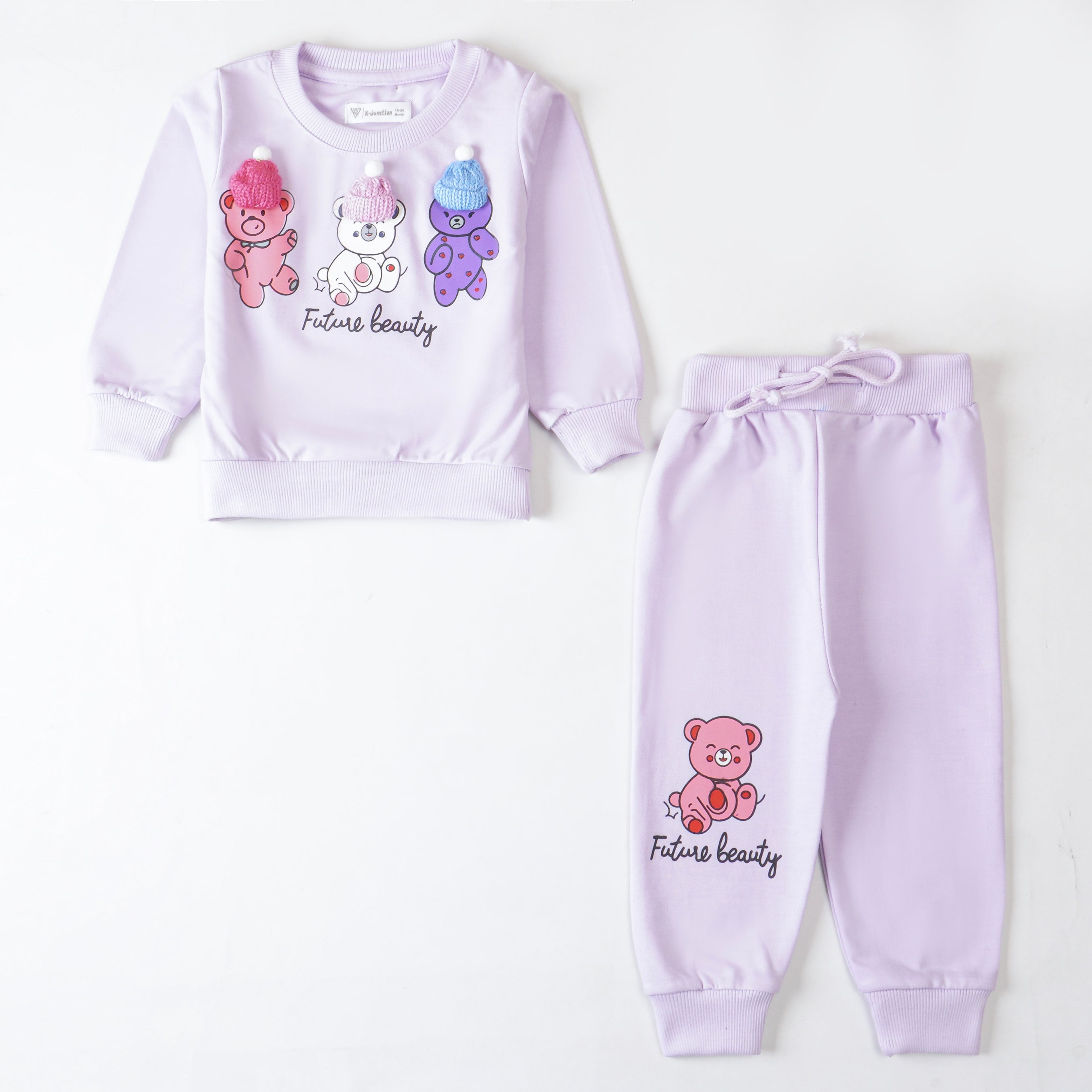 Girls Printed Full Sleeve Suit