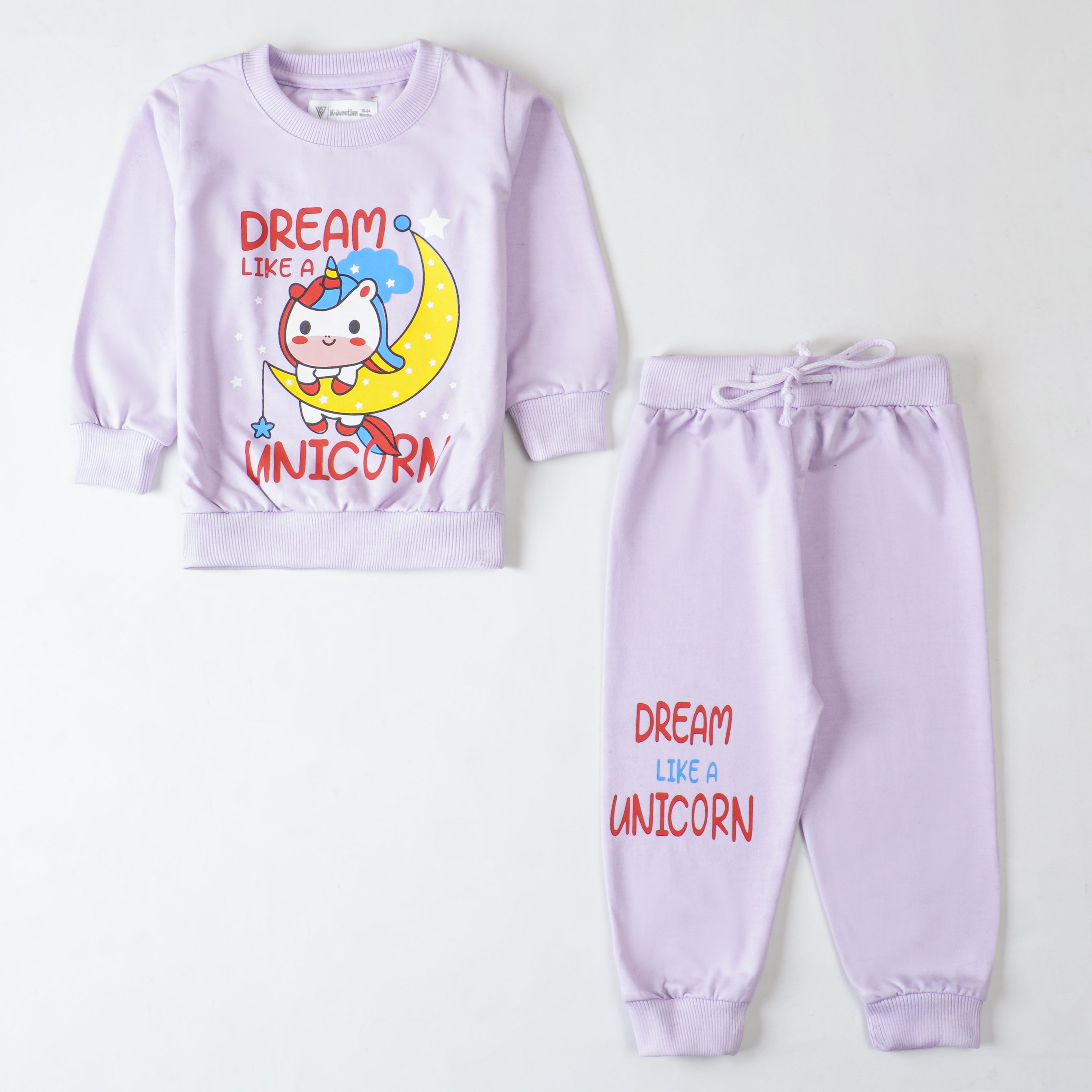 Girls Terry Printed Full Sleeve Suit