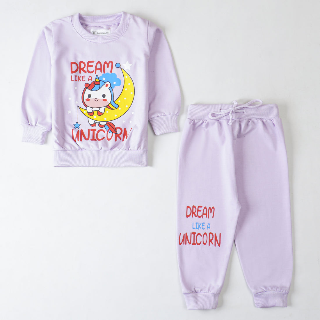 Girls Terry Printed Full Sleeve Suit