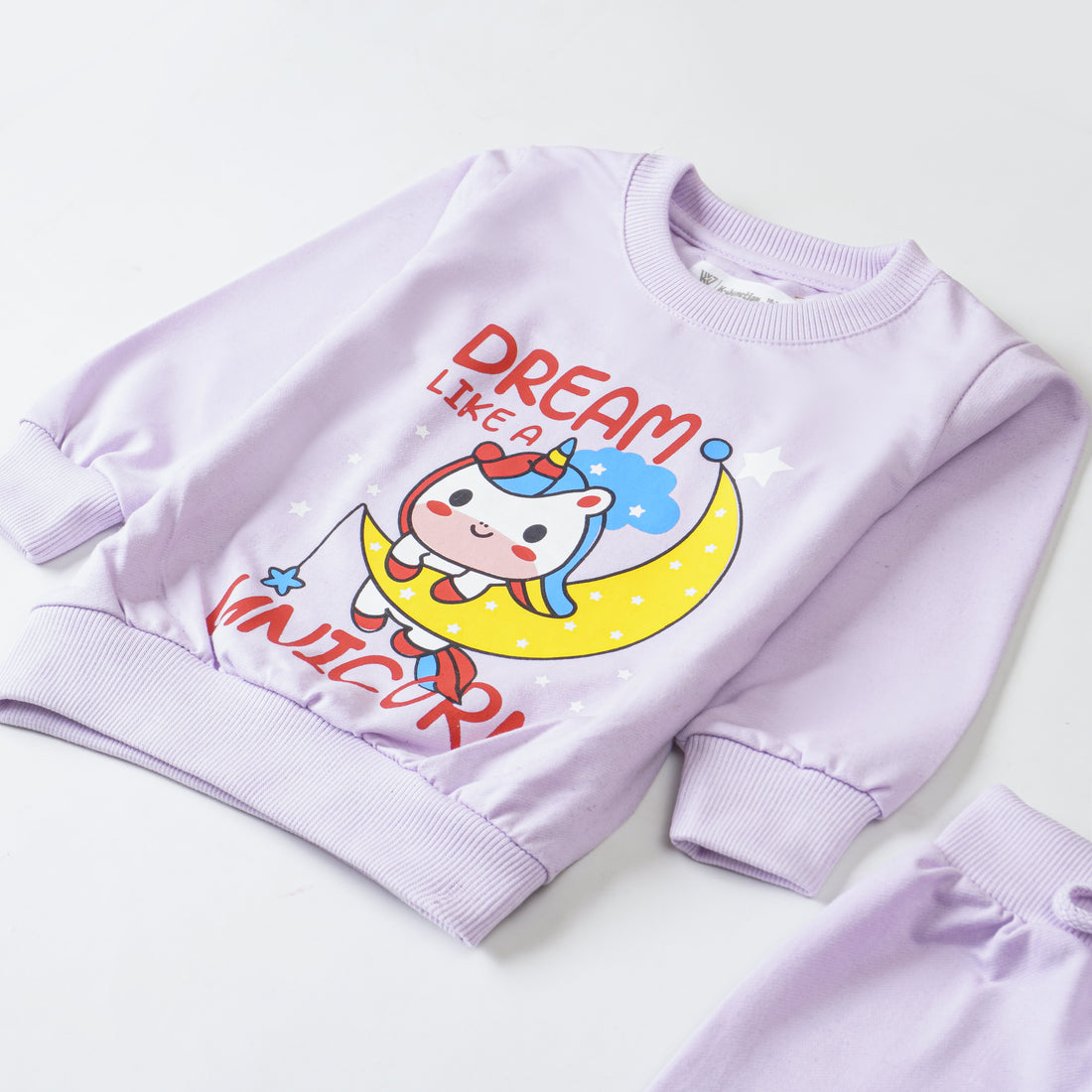 Girls Terry Printed Full Sleeve Suit