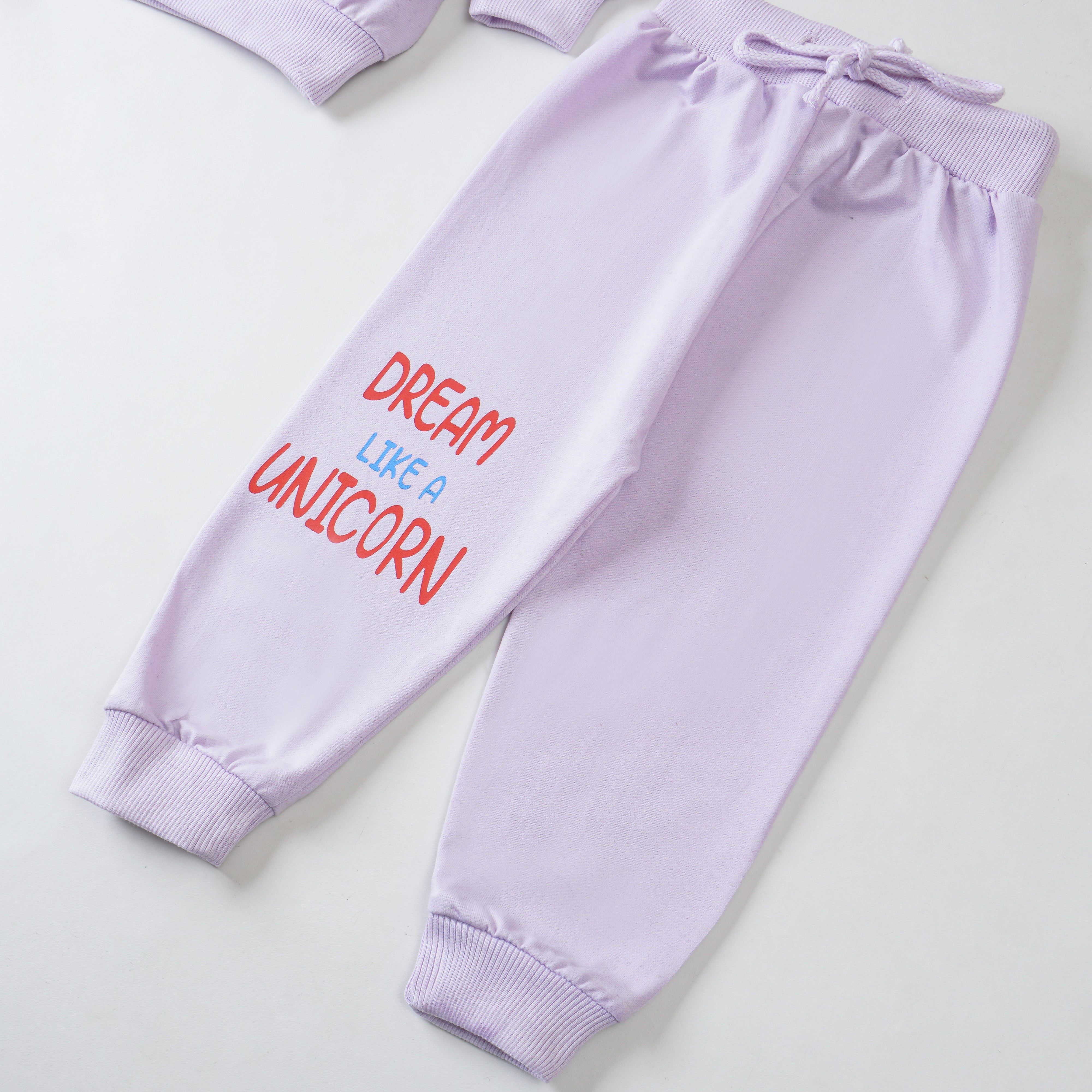 Girls Terry Printed Full Sleeve Suit