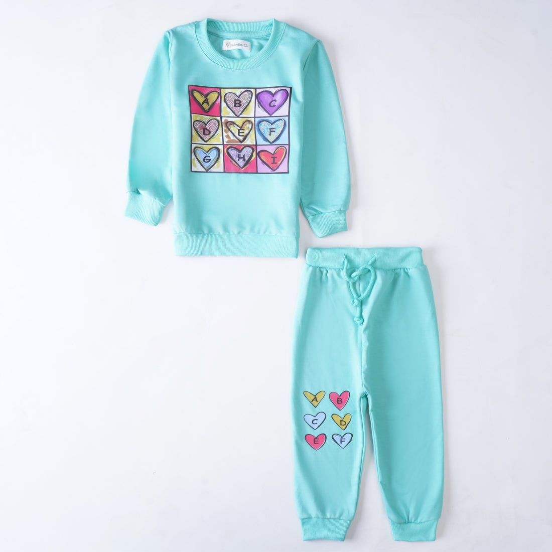 Girls Terry Printed Full Sleeve Suit