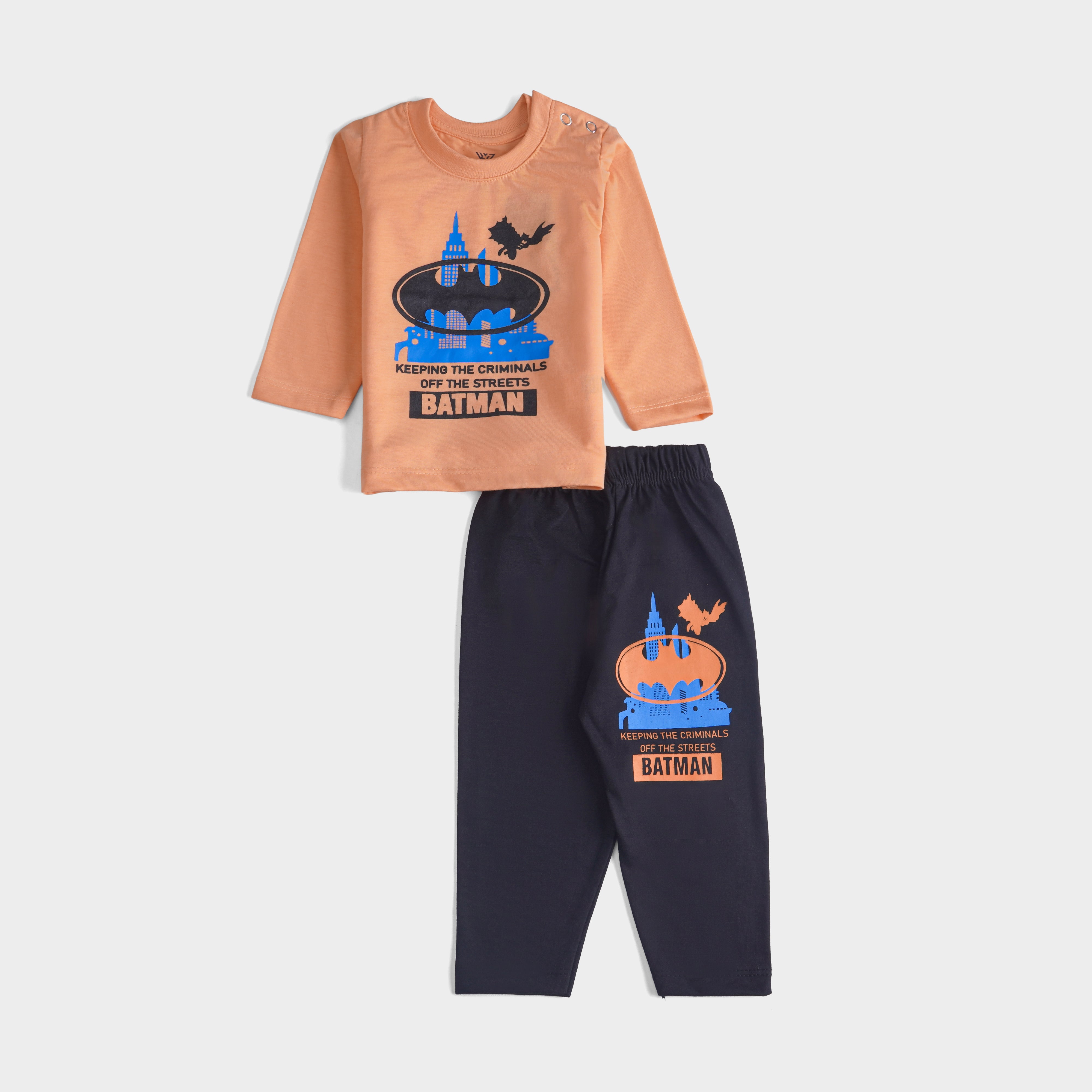 Infant Baba Printed Full Sleeve Suit (Batman)