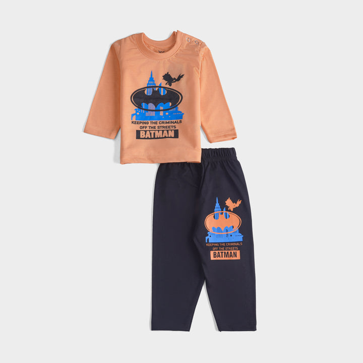 Infant Baba Printed Full Sleeve Suit (Batman)