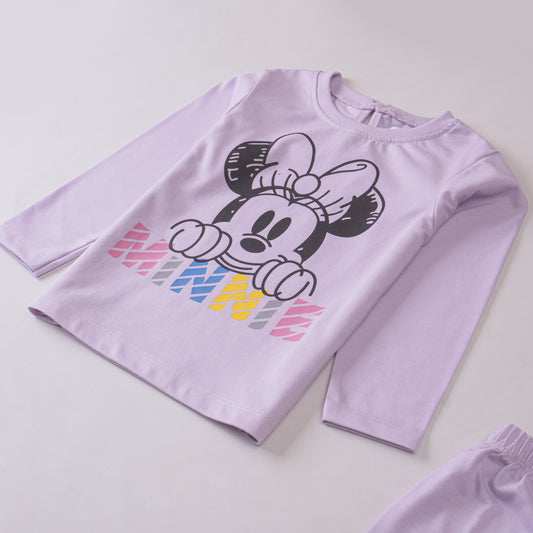 Girls Printed Full Sleeve Suit (Minnie-Mickey)