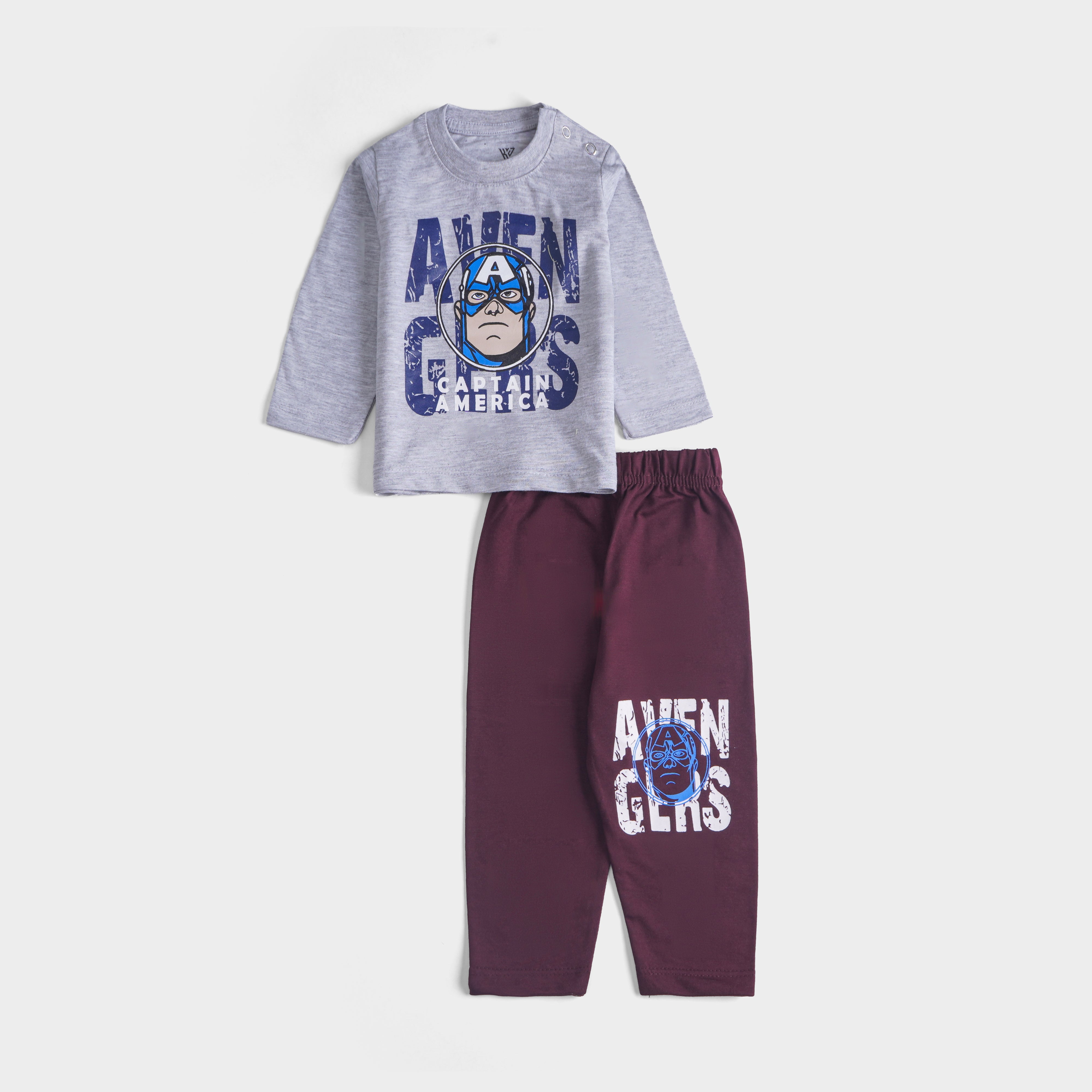 Infant Baba Printed Full Sleeve Suit (Avengers)