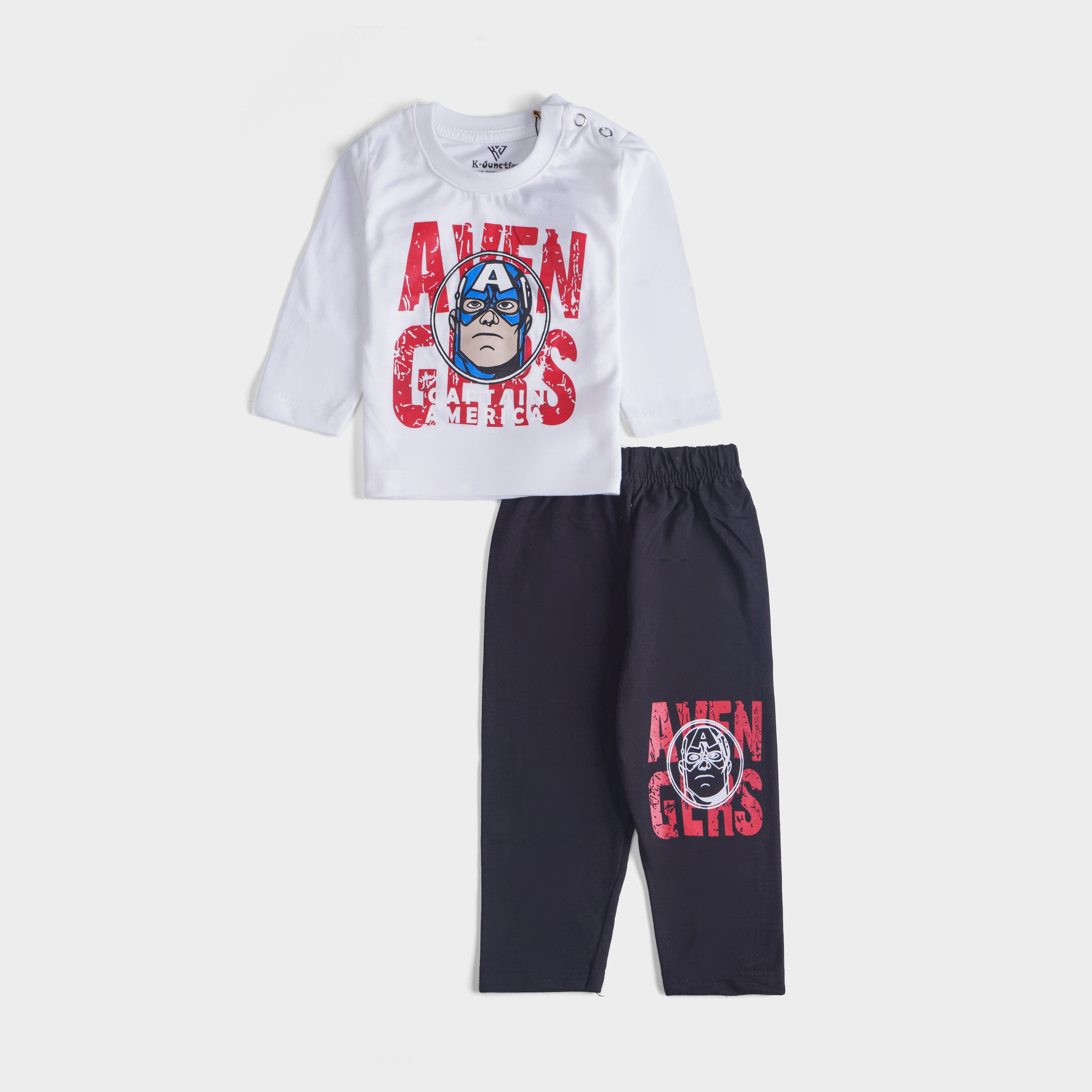 Infant Baba Printed Full Sleeve Suit (Avengers)