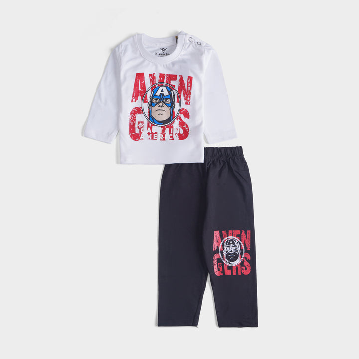 Infant Baba Printed Full Sleeve Suit (Avengers)
