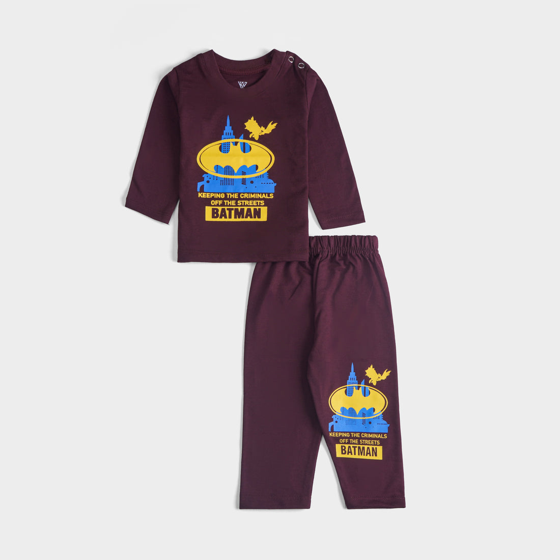 Infant Baba Printed Full Sleeve Suit (Batman)