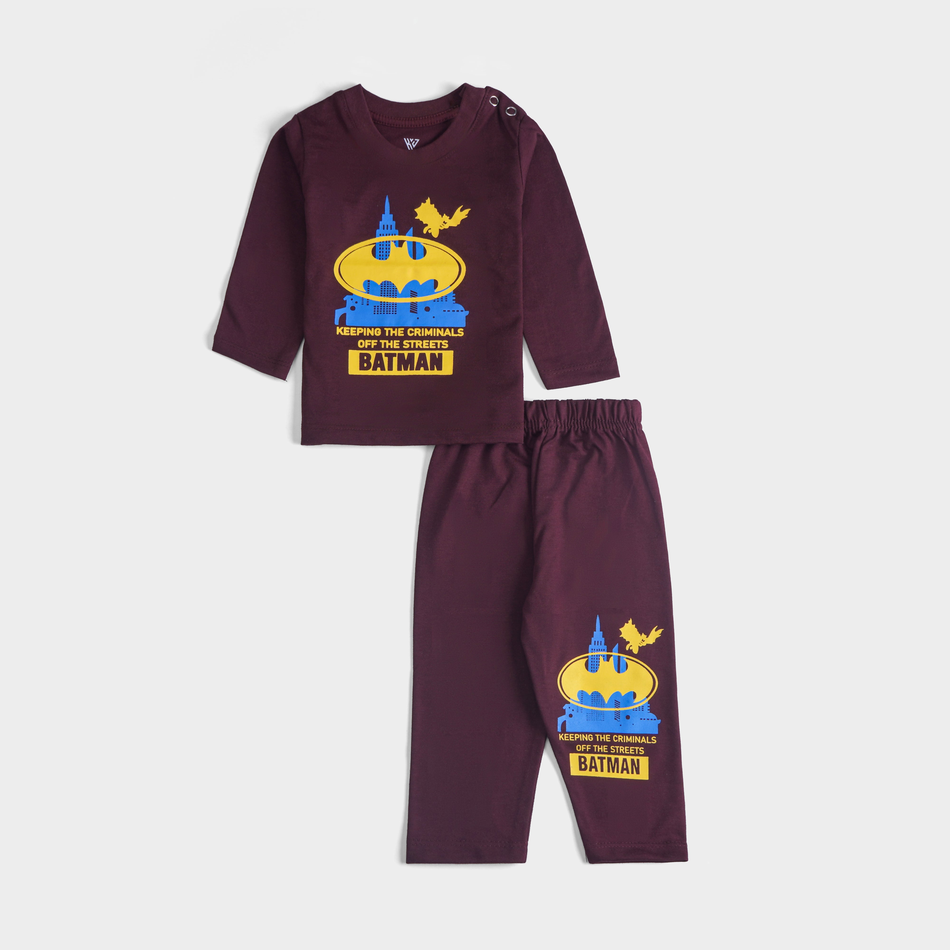 Infant Baba Printed Full Sleeve Suit (Batman)