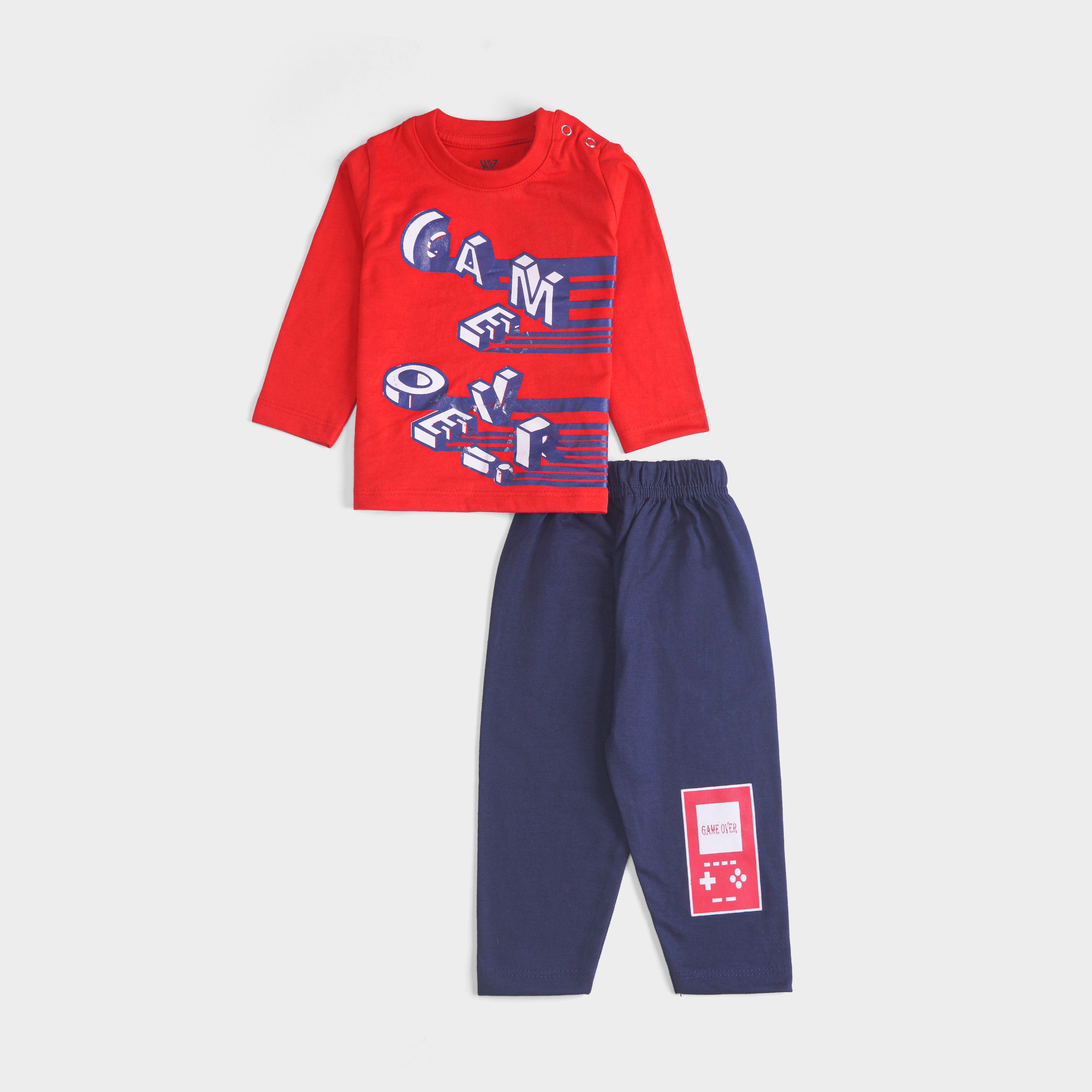 Infant Baba Printed Full Sleeve Suit (Game-Over)