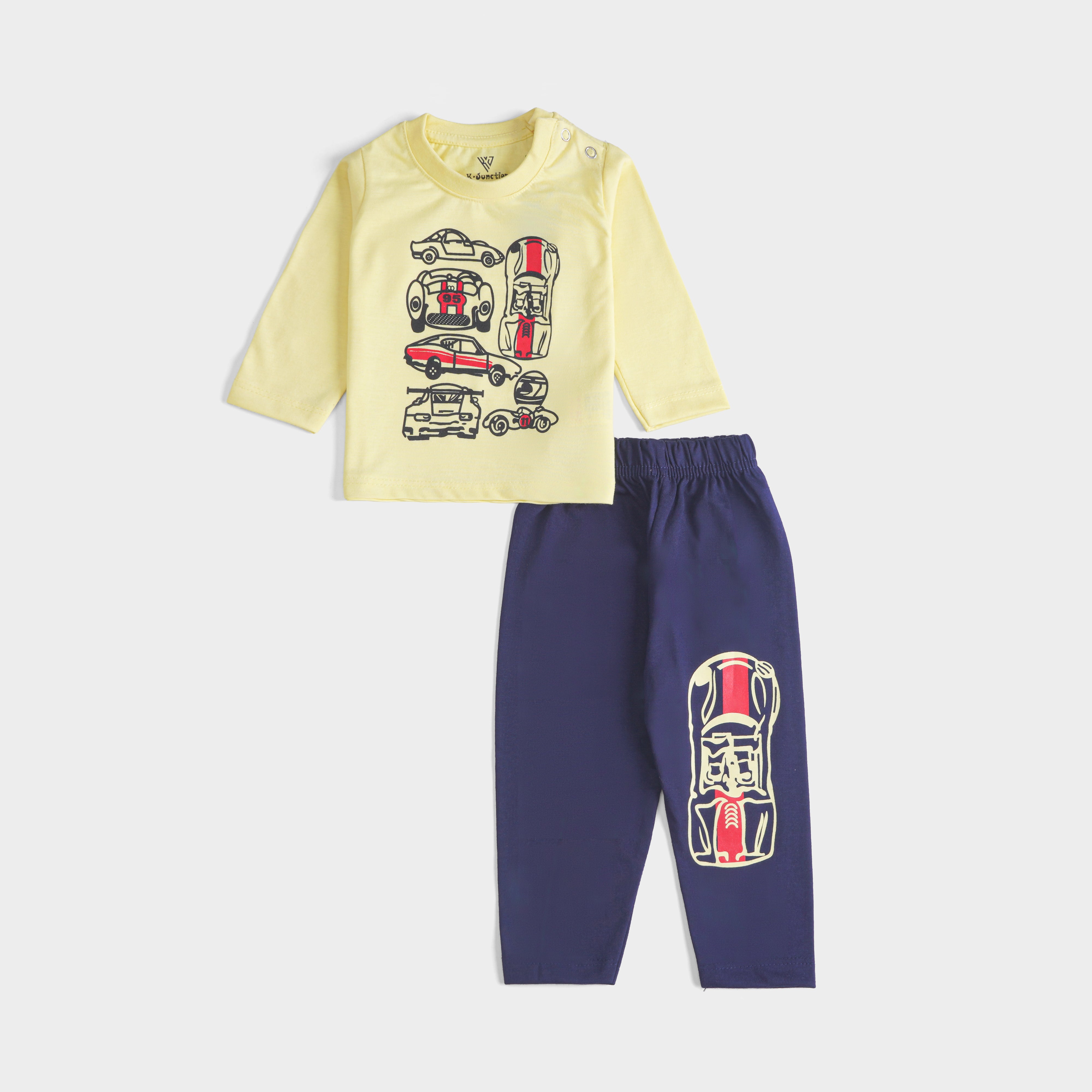 Infant Baba Printed Full Sleeve Suit (Car)