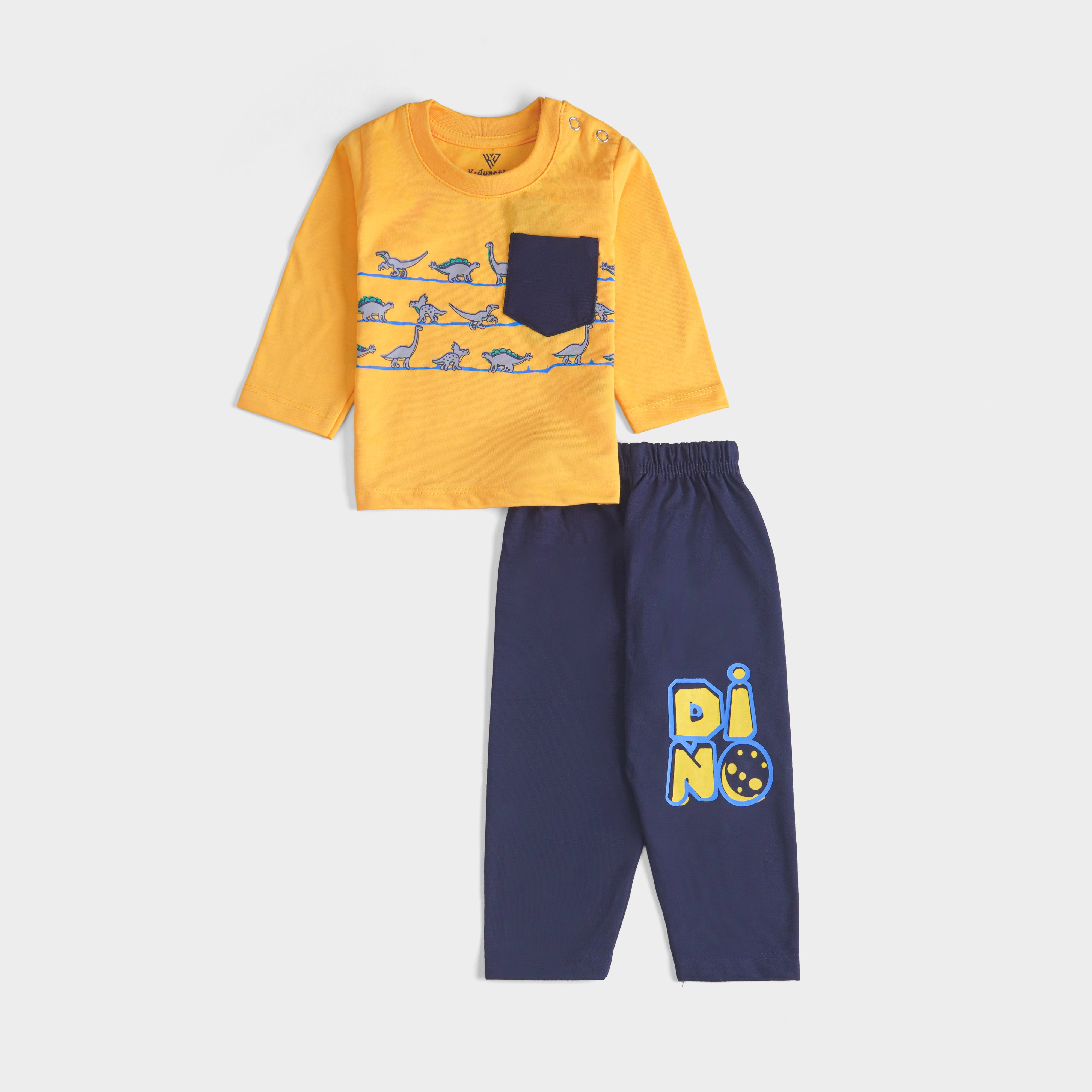 Infant Baba Printed Full Sleeve Suit (Dino)