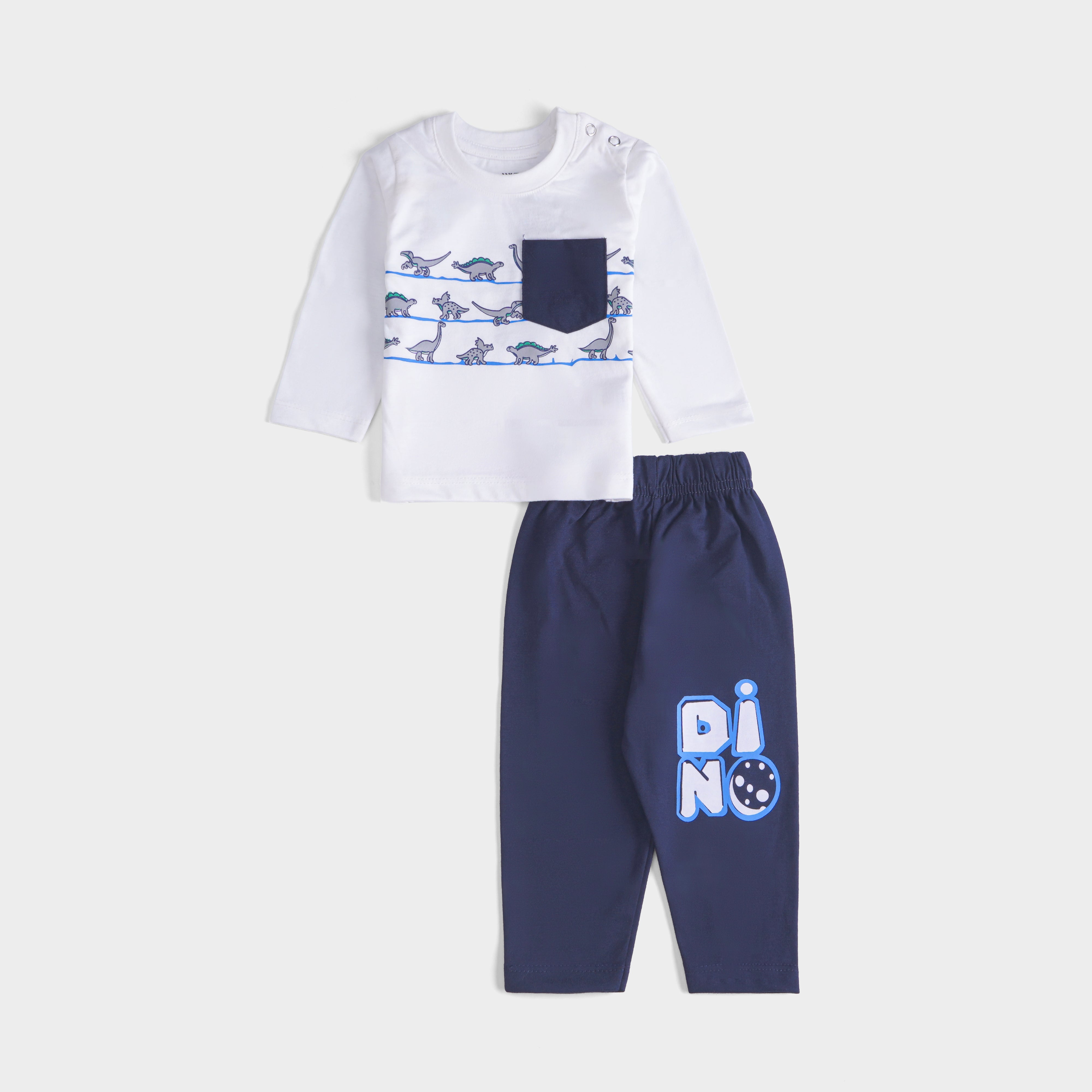 Infant Baba Printed Full Sleeve Suit (Dino)