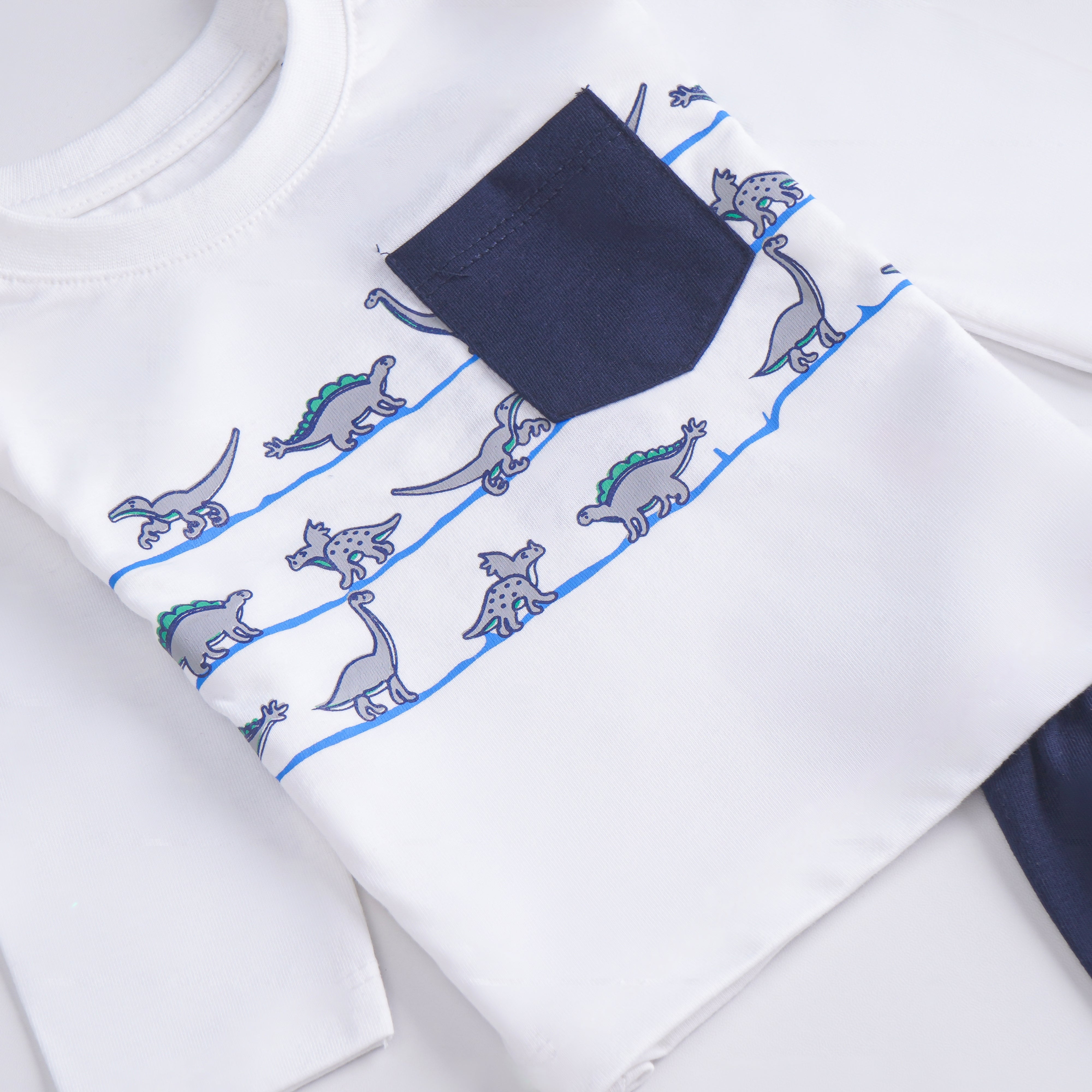 Infant Baba Printed Full Sleeve Suit (Dino)