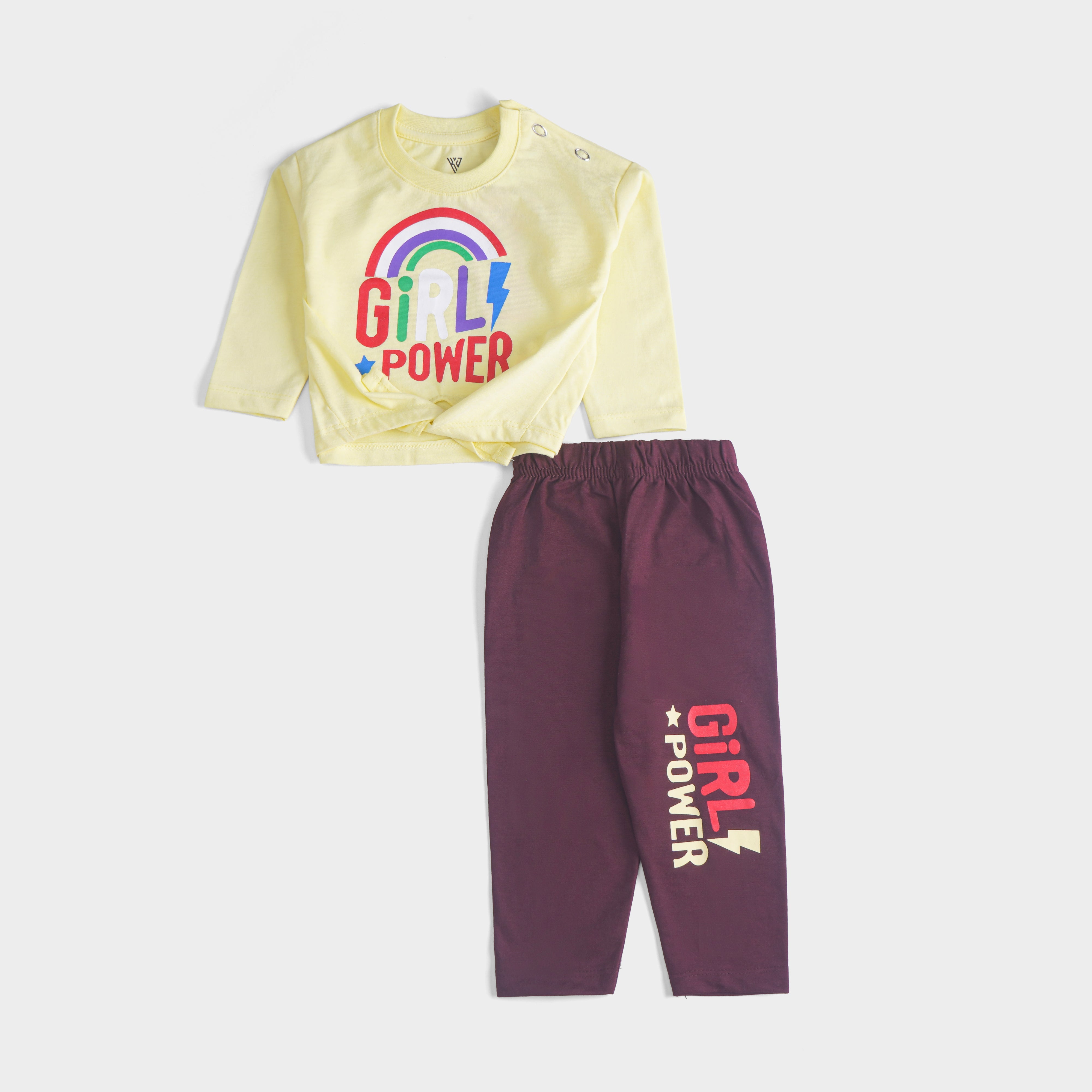 Infant Baby Printed Full Sleeve Suit (Girl's-Power)