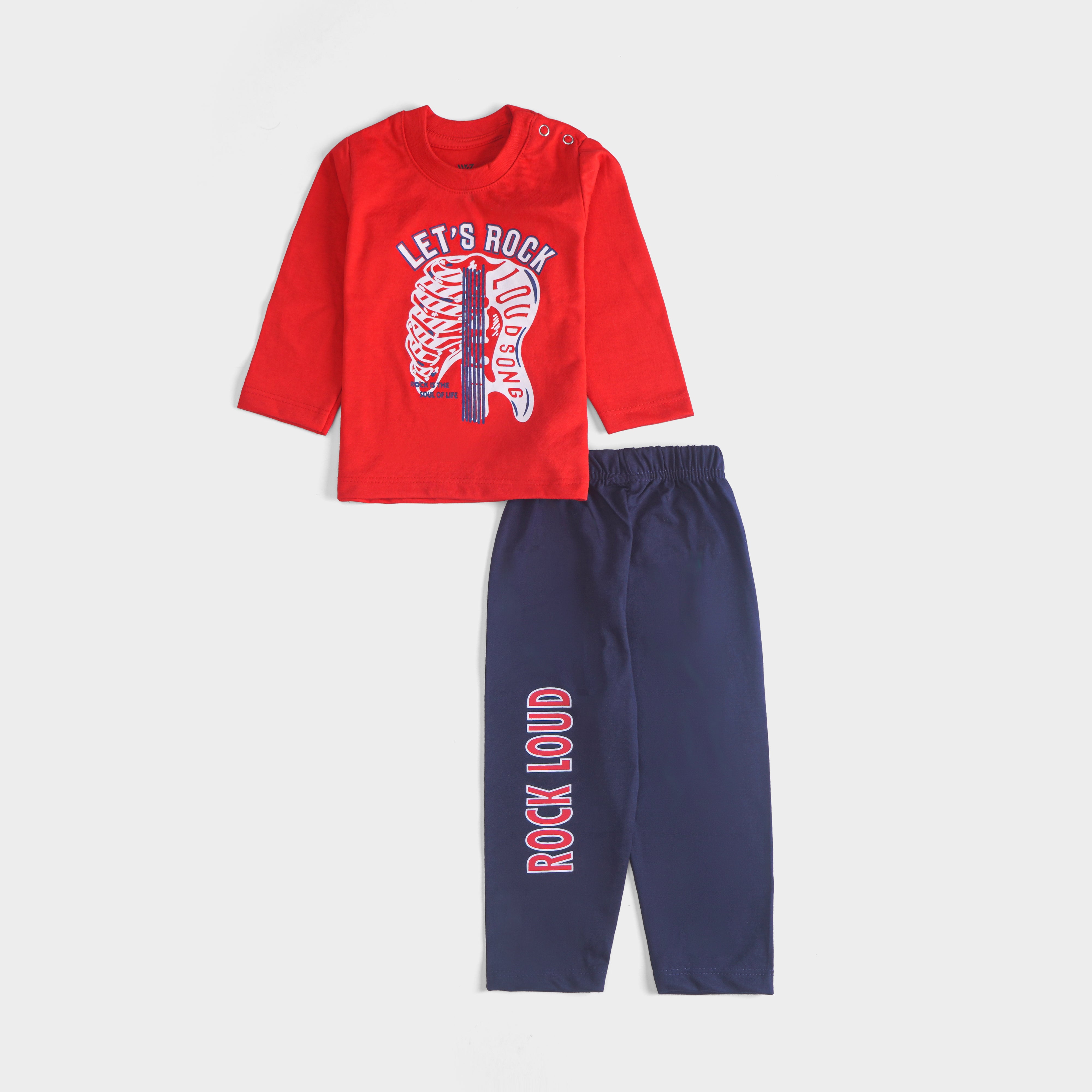 Infant Boys Printed Full Sleeve Suit (Lets-Rock)