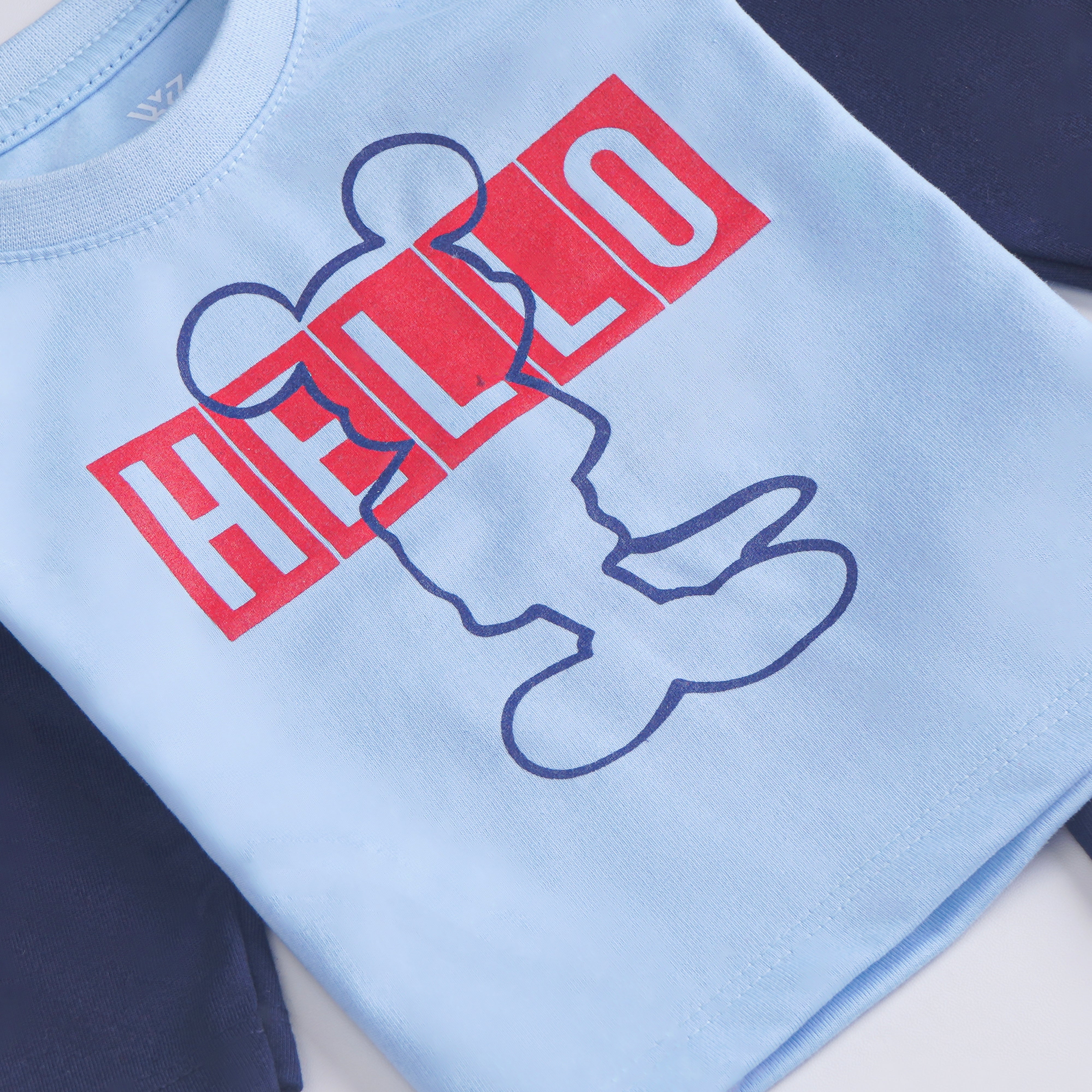 Infant Baba Printed Full Sleeve Suit (Hello)