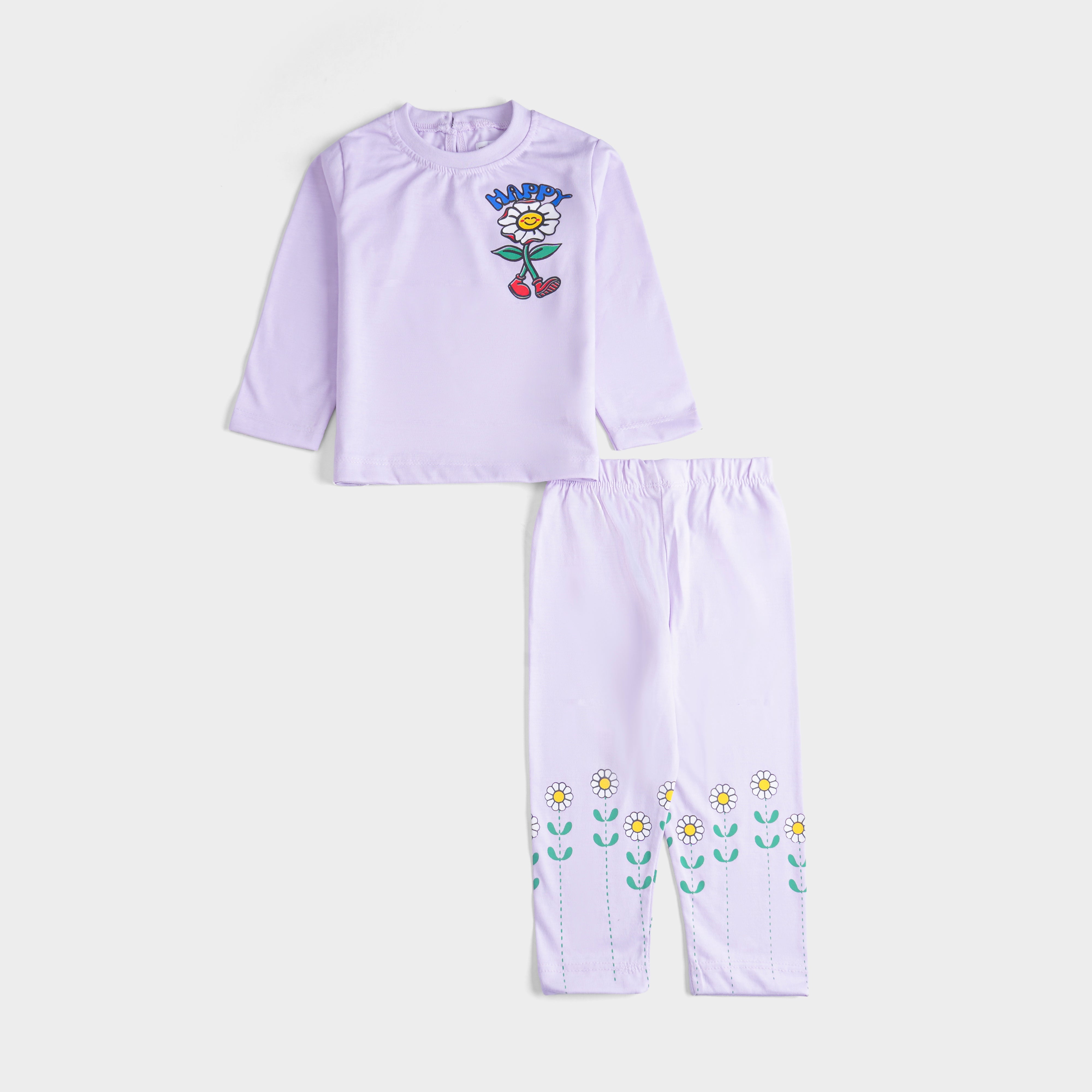 Girls Printed Full Sleeve Suit