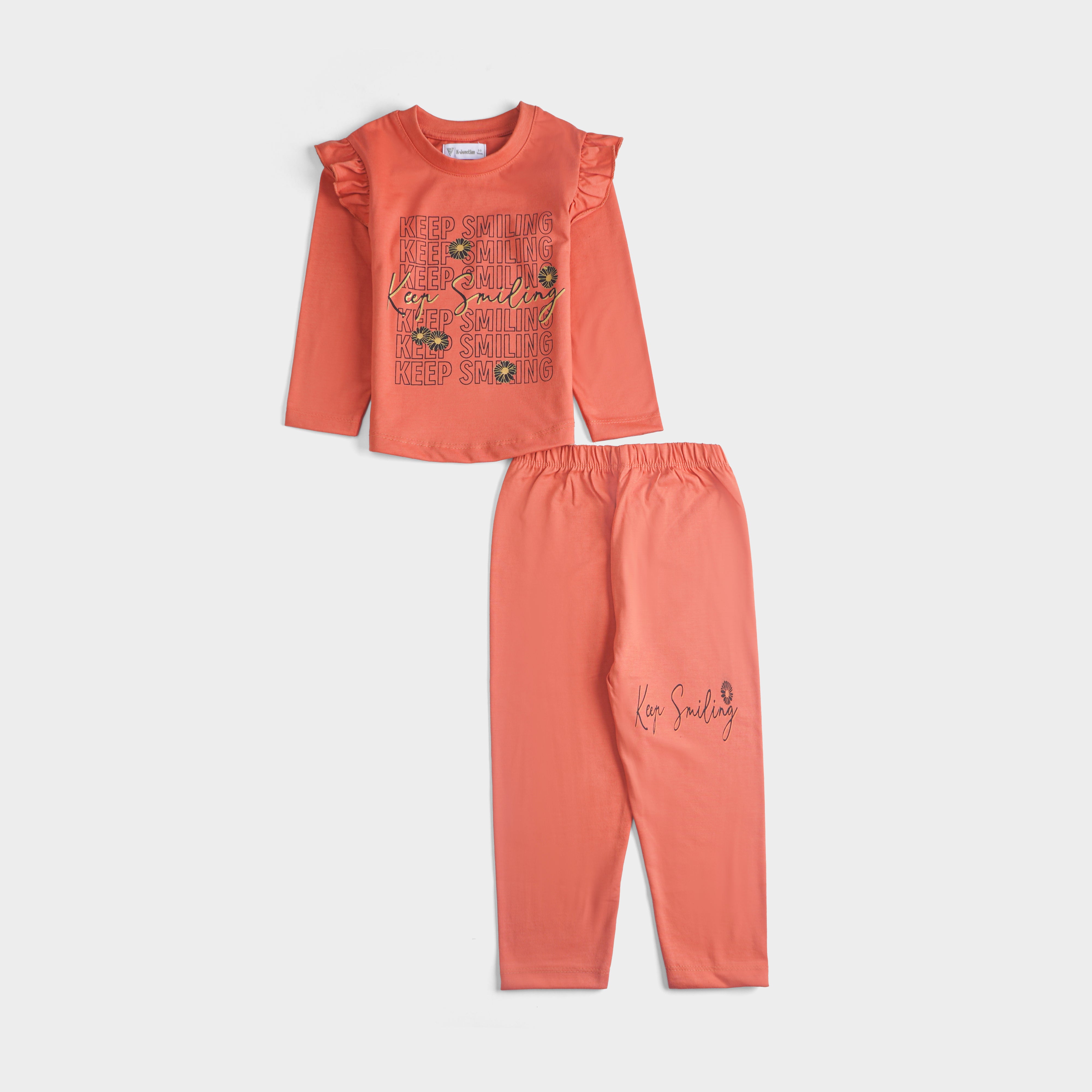 Girls Printed Full Sleeve Suit