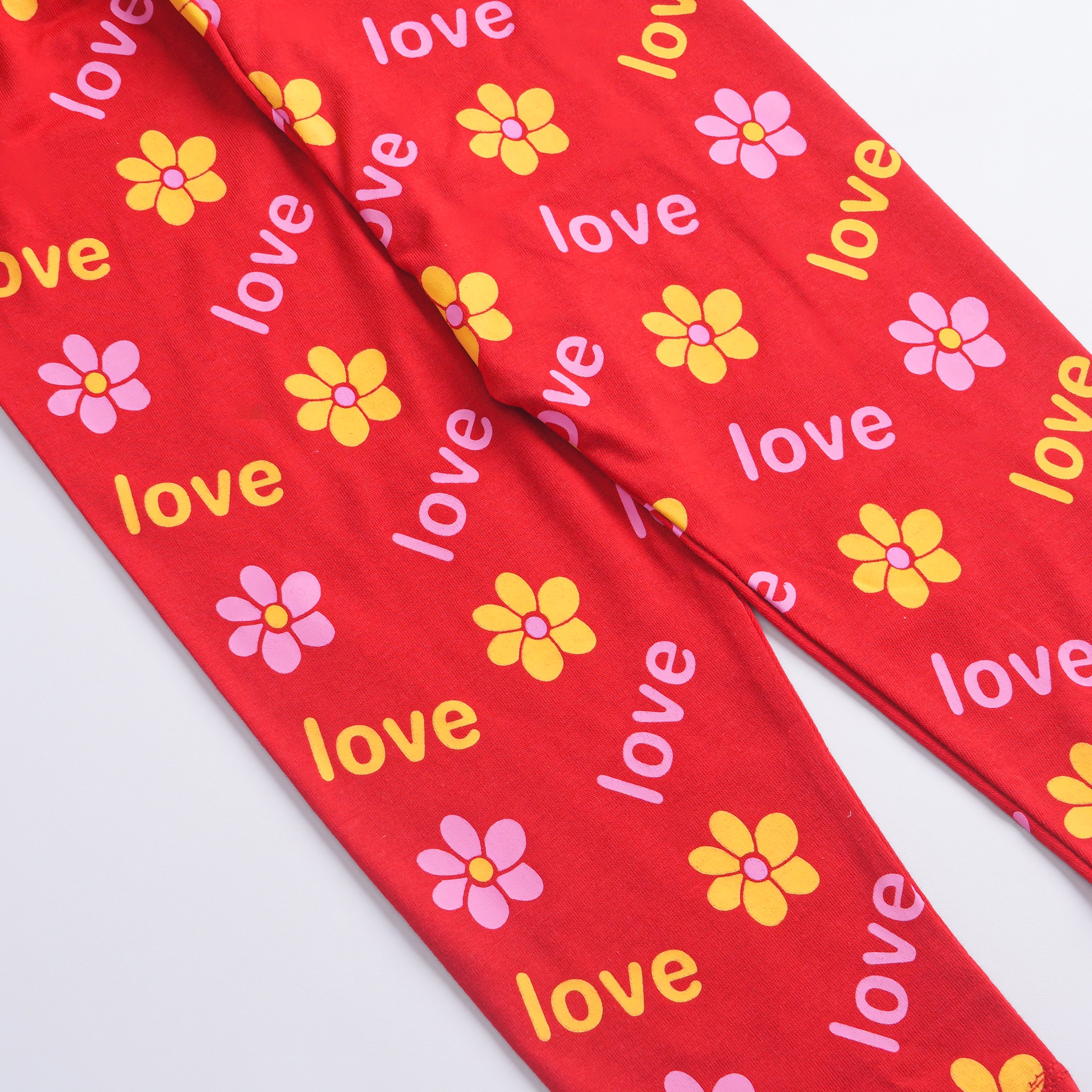 Girls Printed Full Sleeve Suit (Love)
