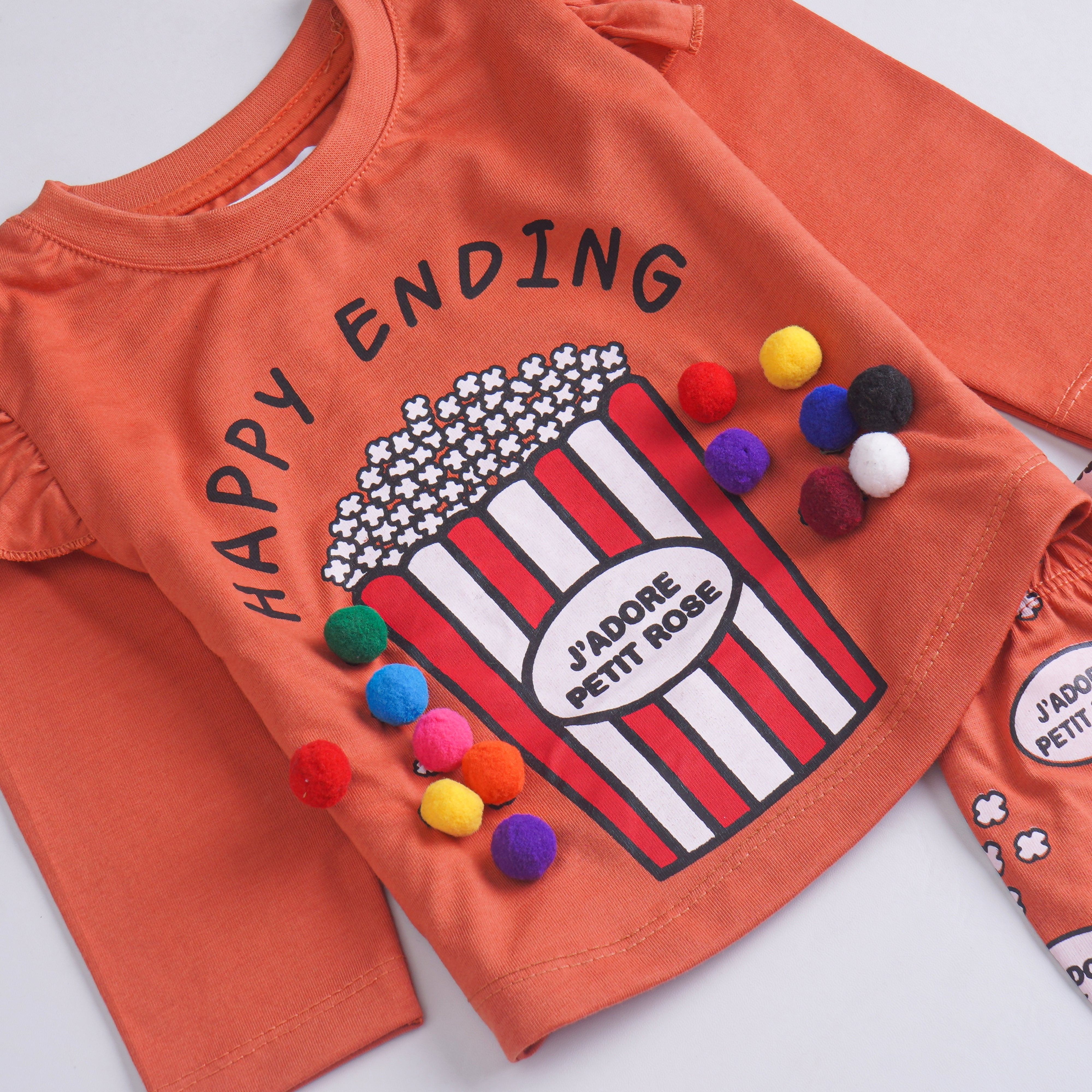 Girls Printed Full Sleeve Suit (Happy Ending)
