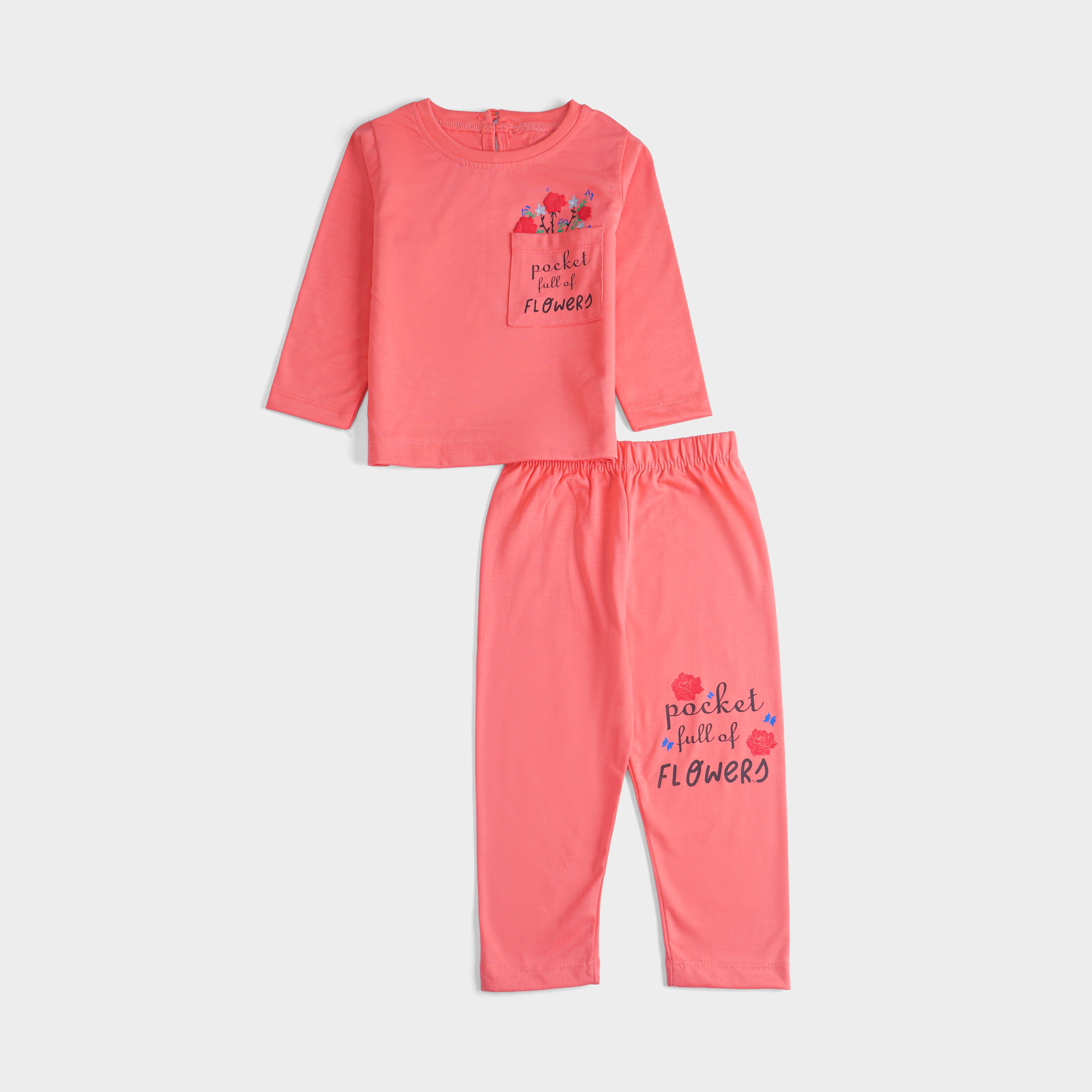 Girls Printed Full Sleeve Suit