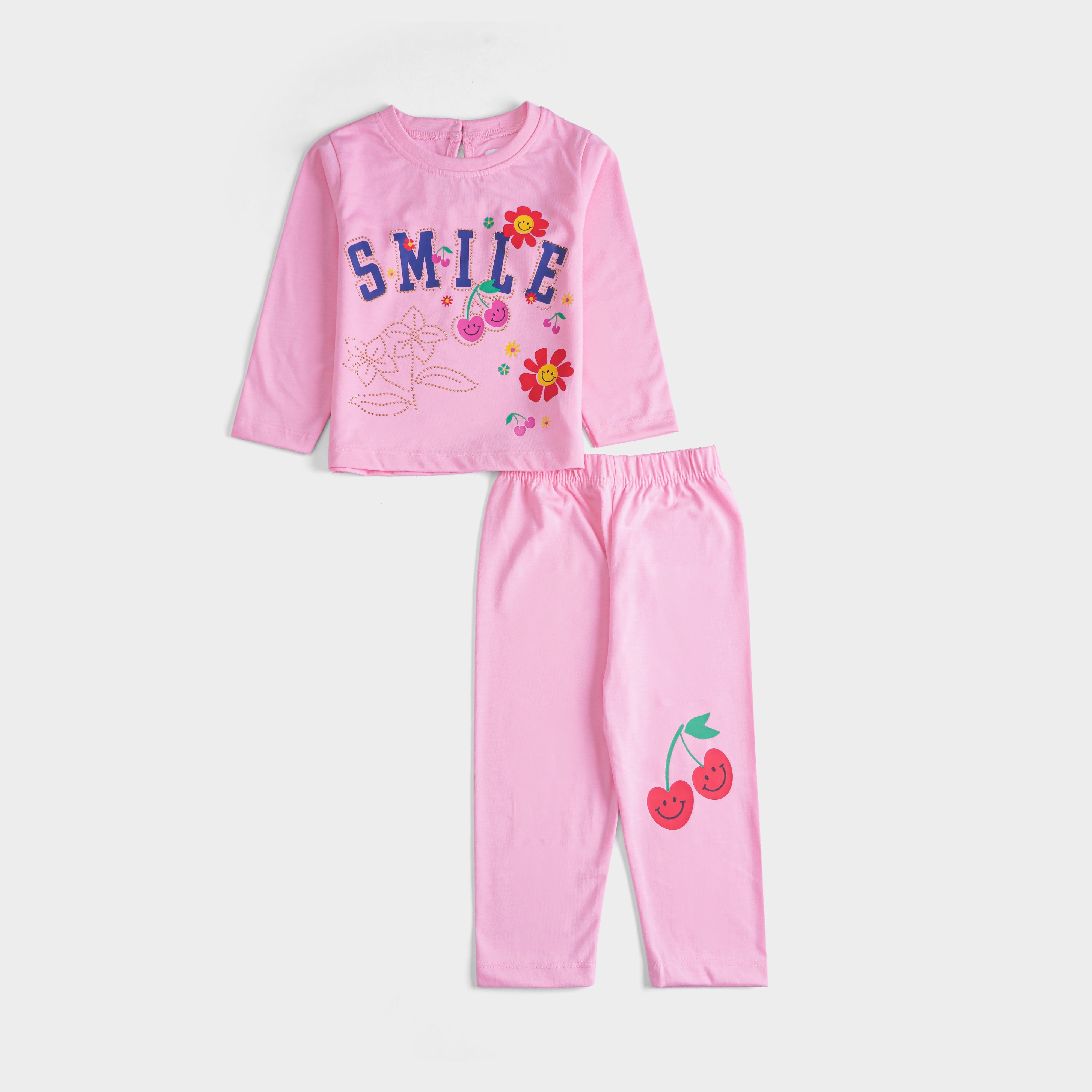 Girls Printed Full Sleeve Suit