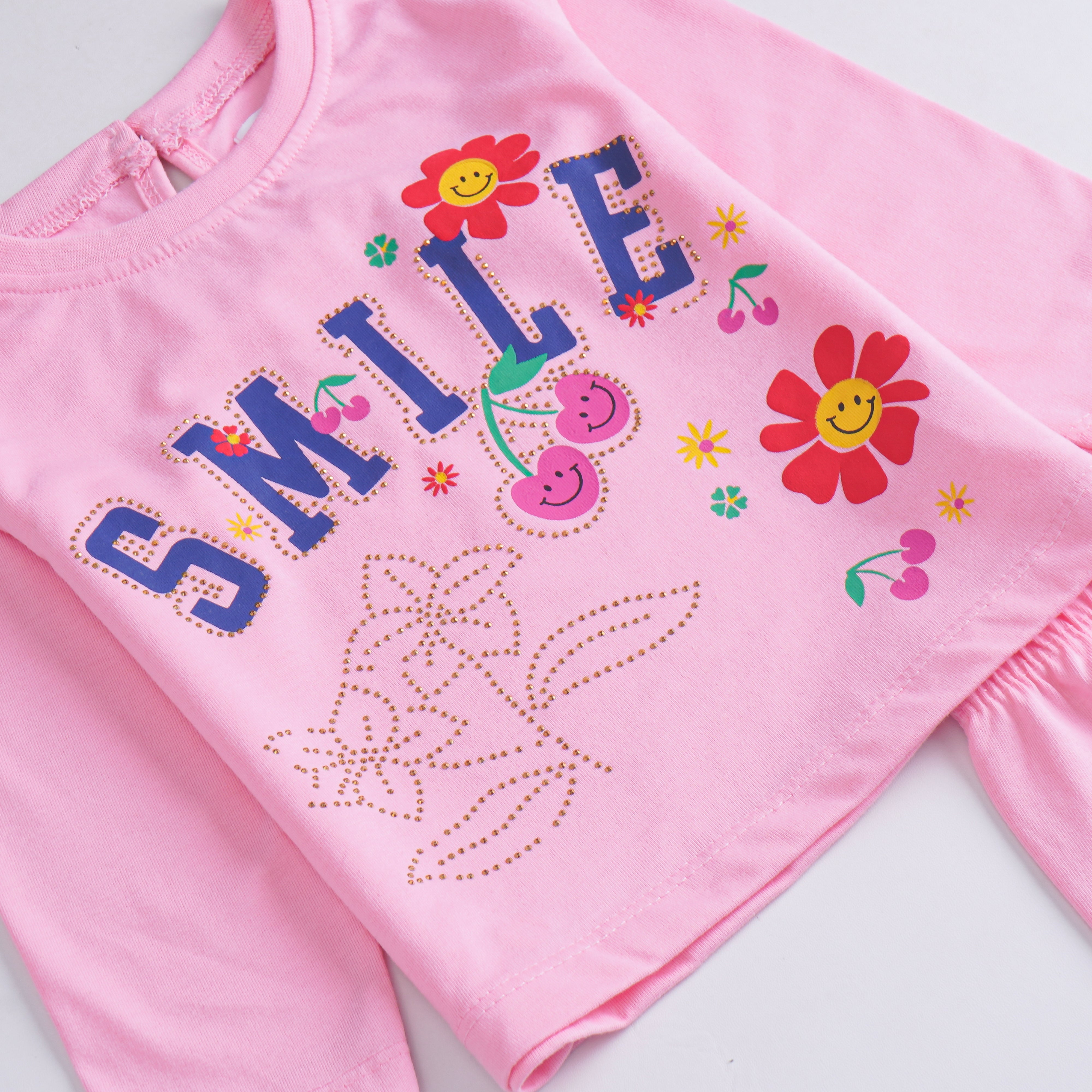 Girls Printed Full Sleeve Suit