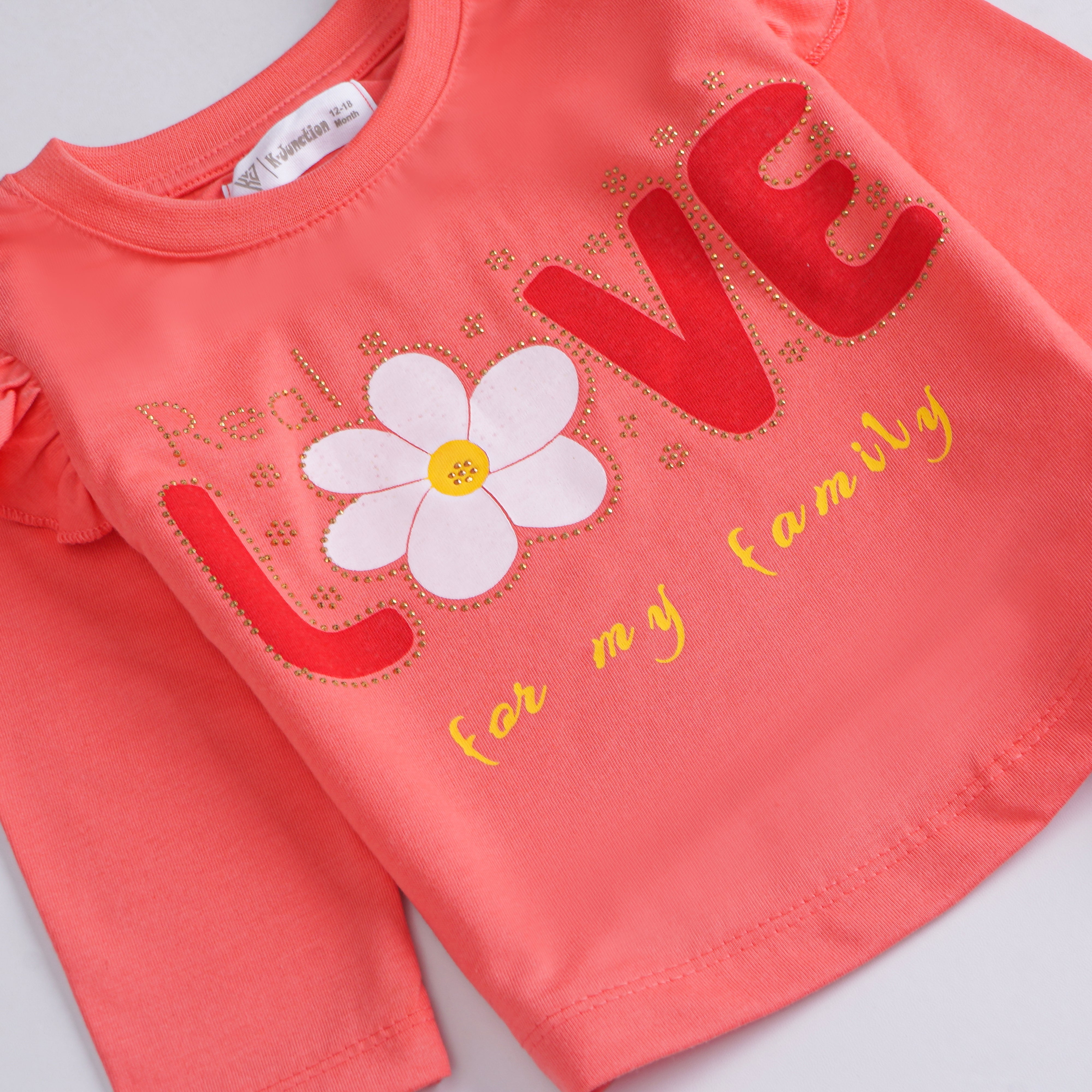 Girls Printed Full Sleeve Suit (Love)