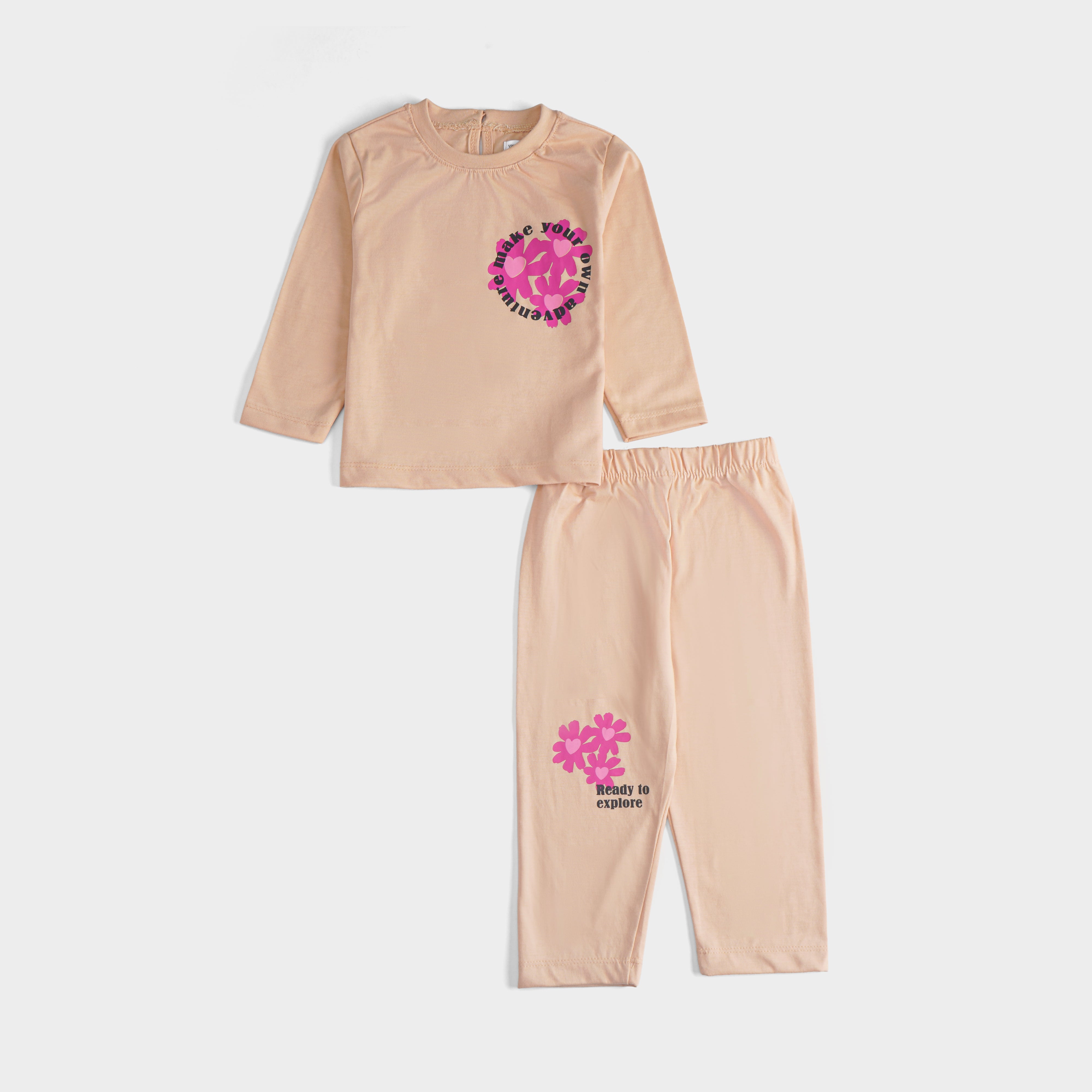 Girls Printed Full Sleeve Suit