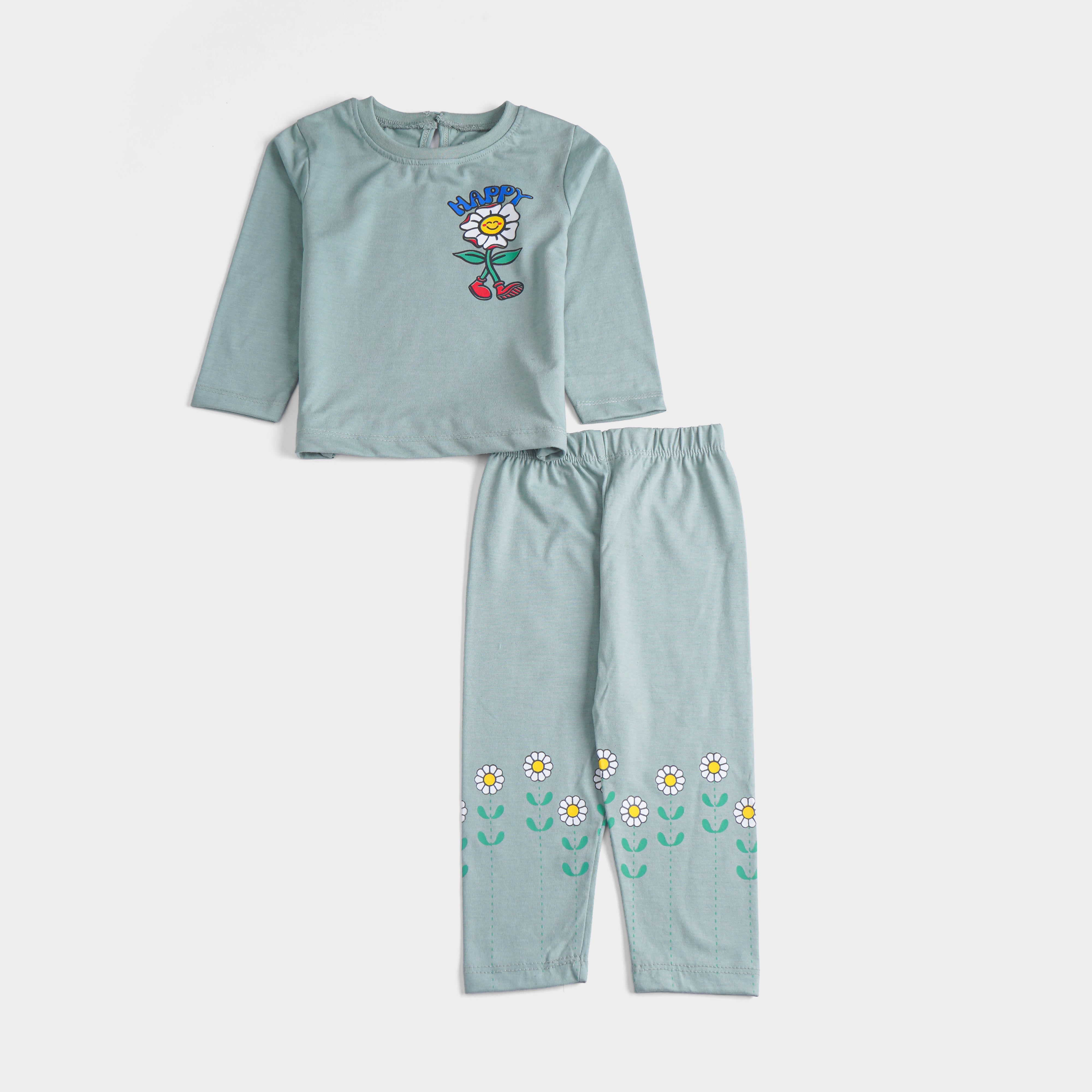 Girls Printed Full Sleeve Suit