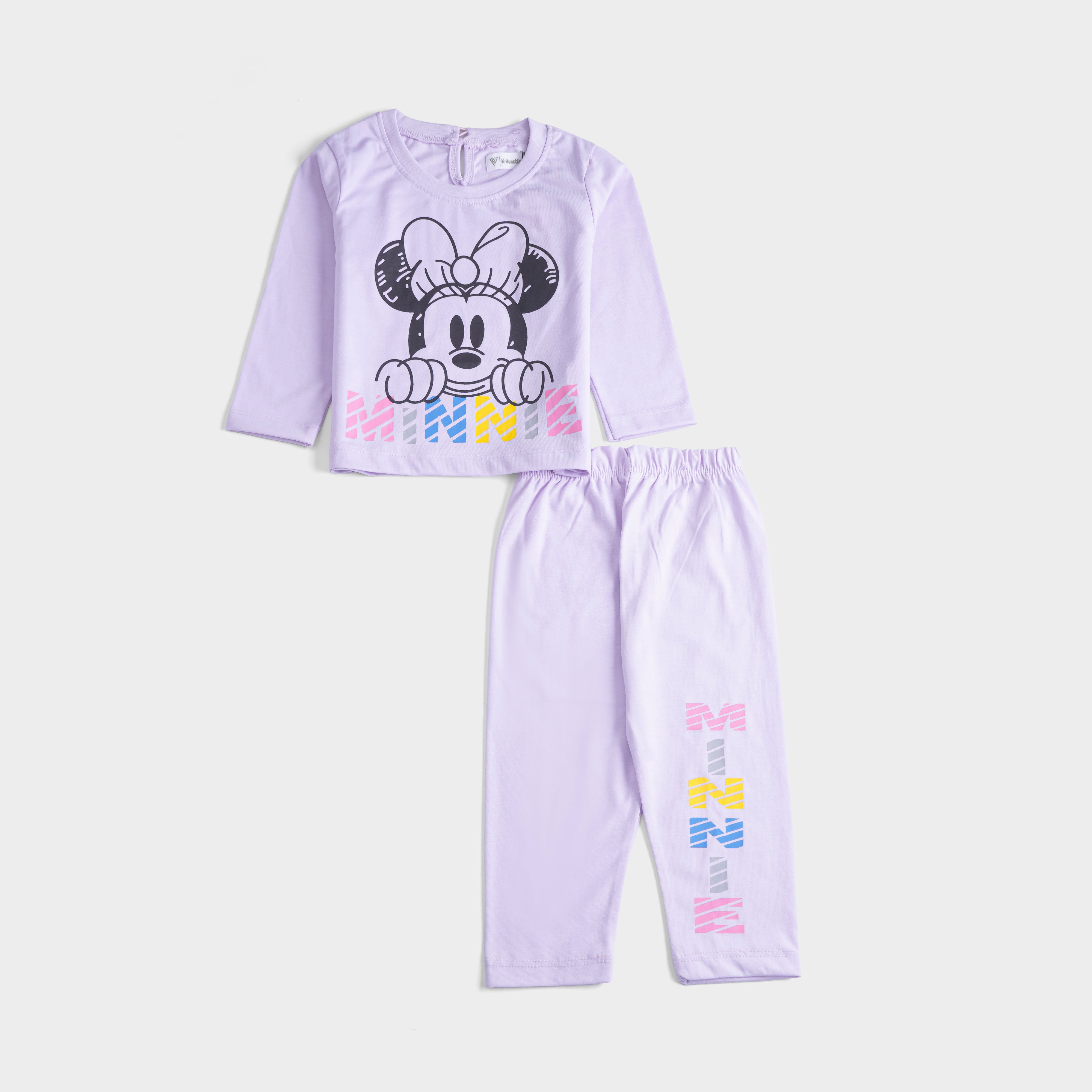 Girls Printed Full Sleeve Suit (Minnie-Mickey)