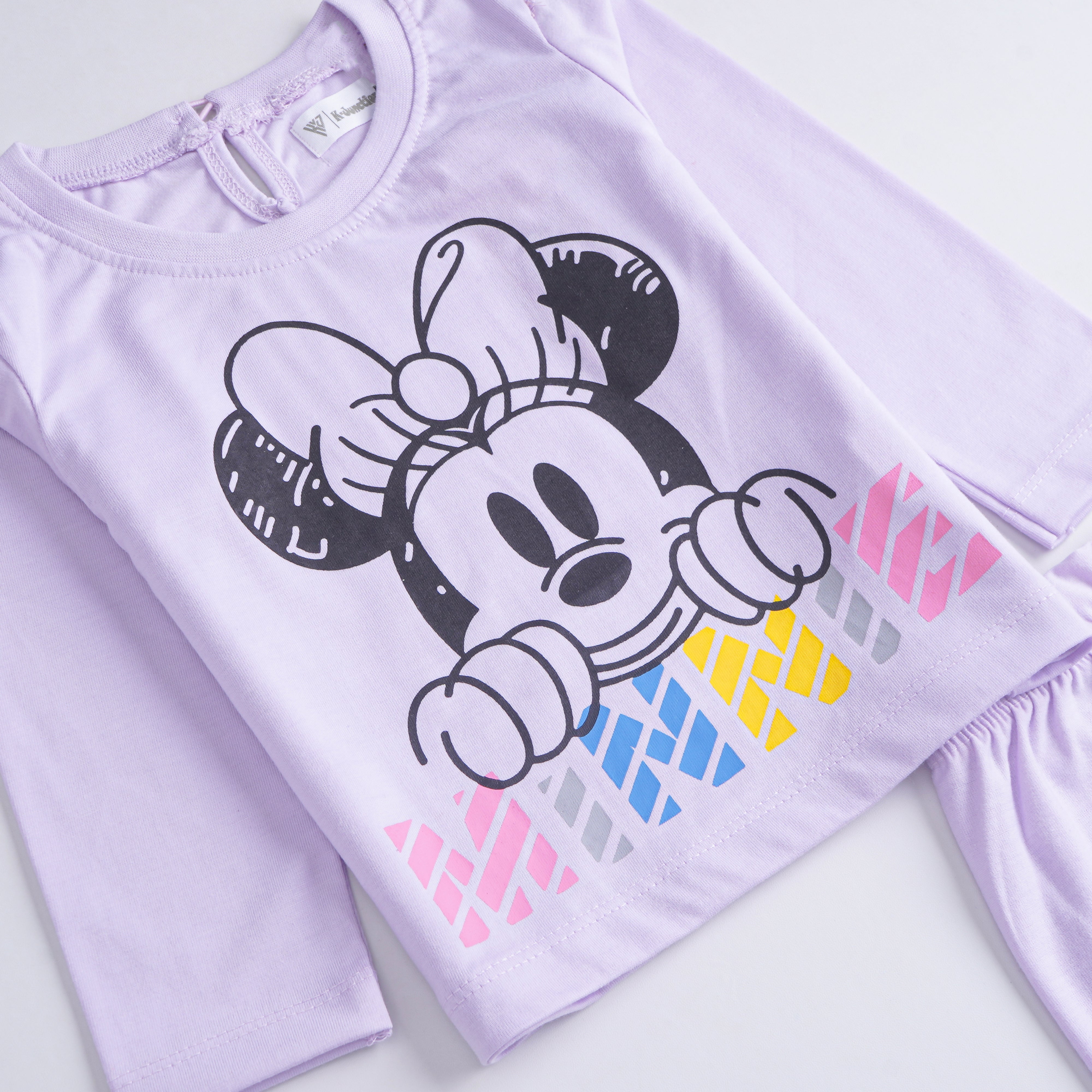 Girls Printed Full Sleeve Suit (Minnie-Mickey)