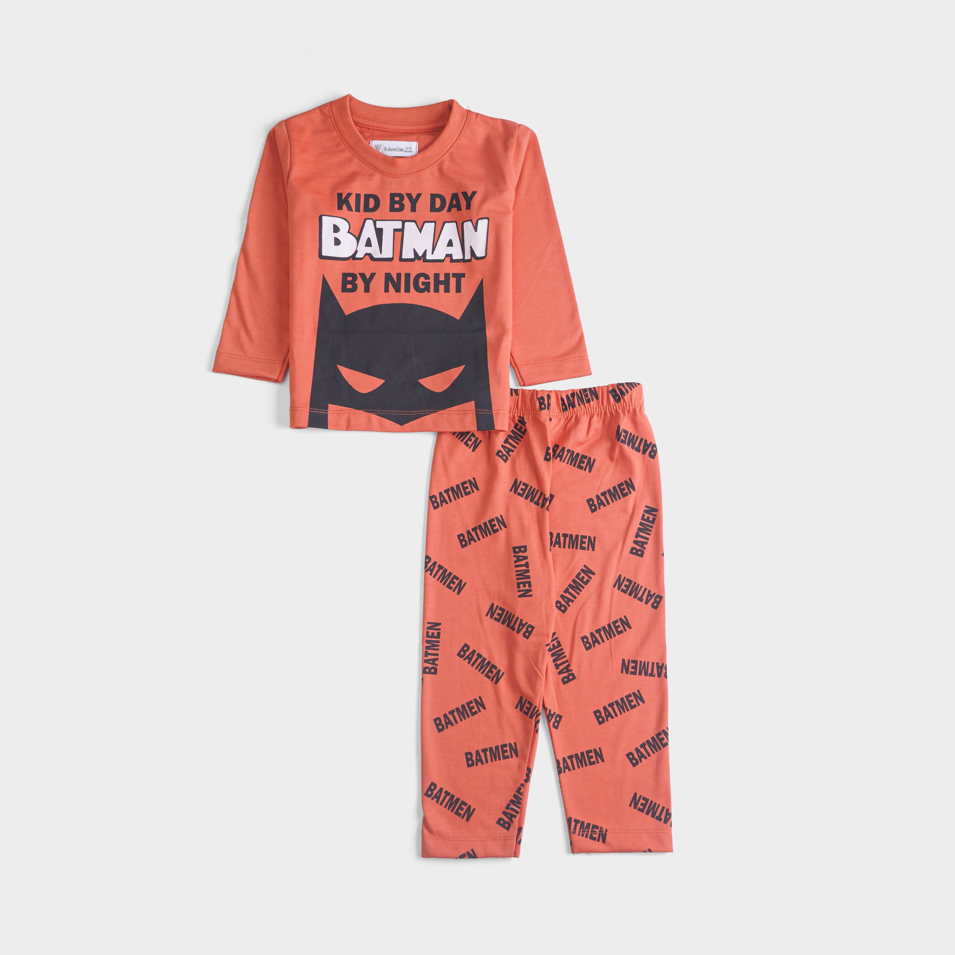 Boys Printed Full Sleeve Suit (Batman)