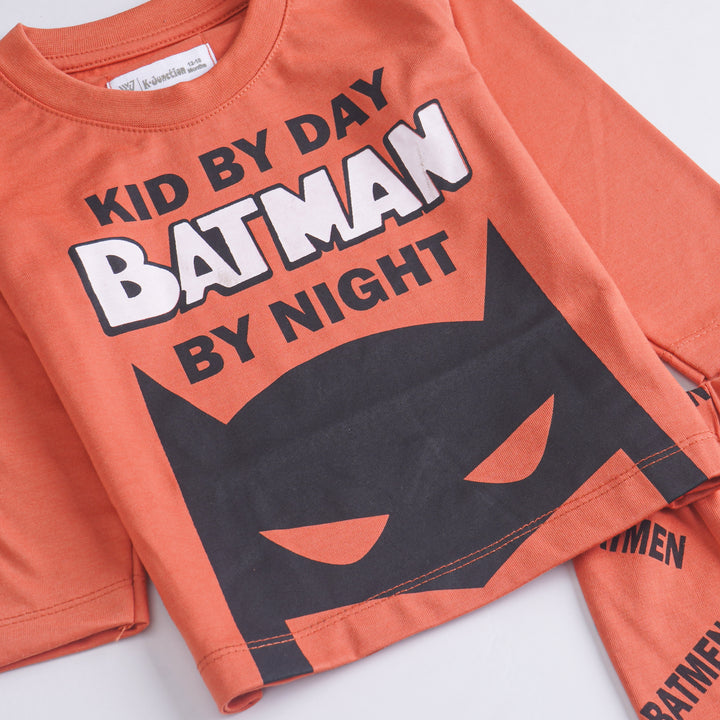 Boys Printed Full Sleeve Suit (Batman)