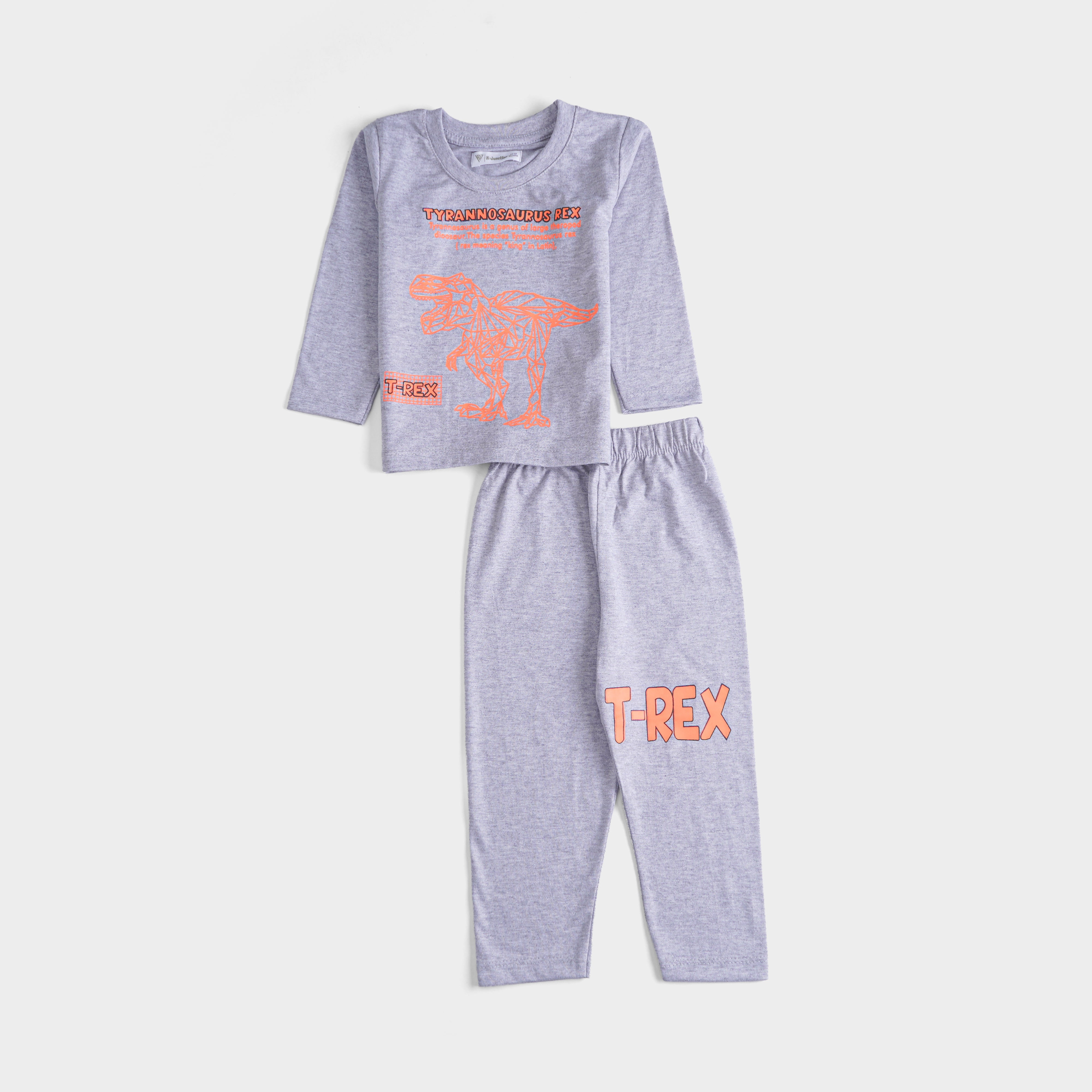 Boys Printed Full Sleeve Suit (Tyrranossorus)