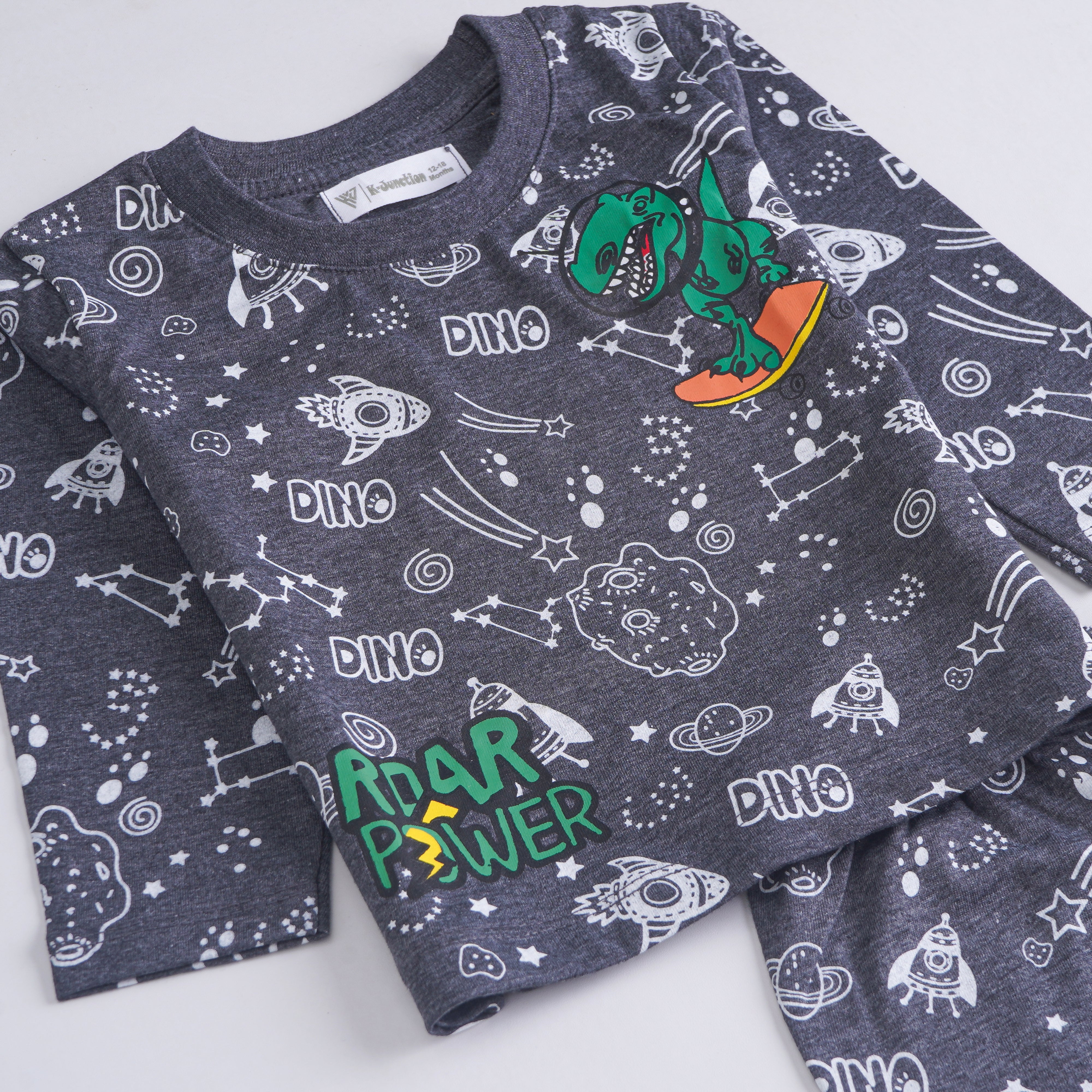 Boys Printed Full Sleeve Suit (All-Over)