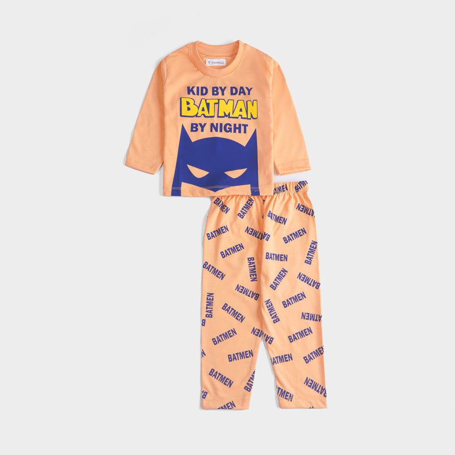 Boys Printed Full Sleeve Suit (Batman)