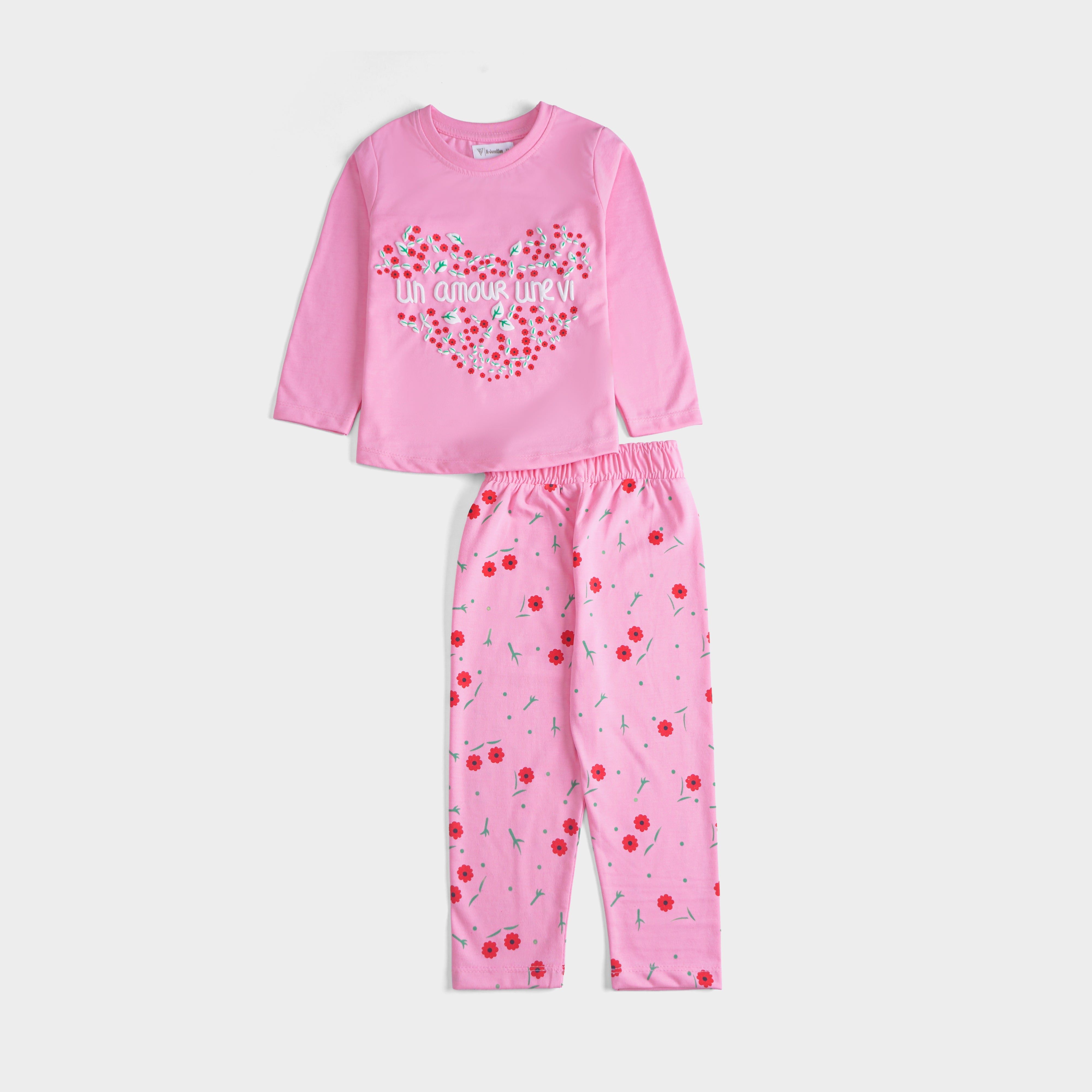 Girls Printed Full Sleeve Suit
