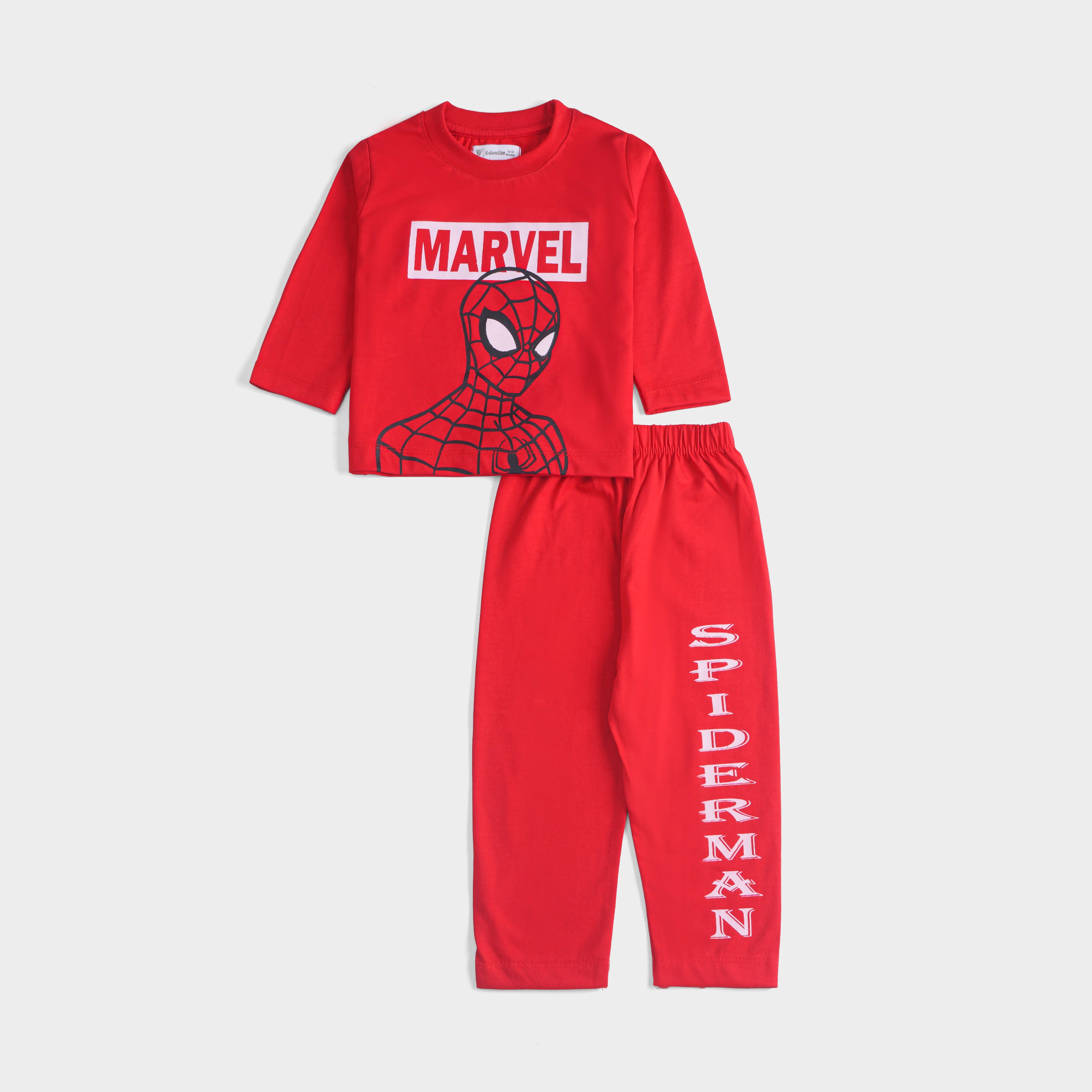 Boys Printed Full Sleeve Suit (Spiderman)